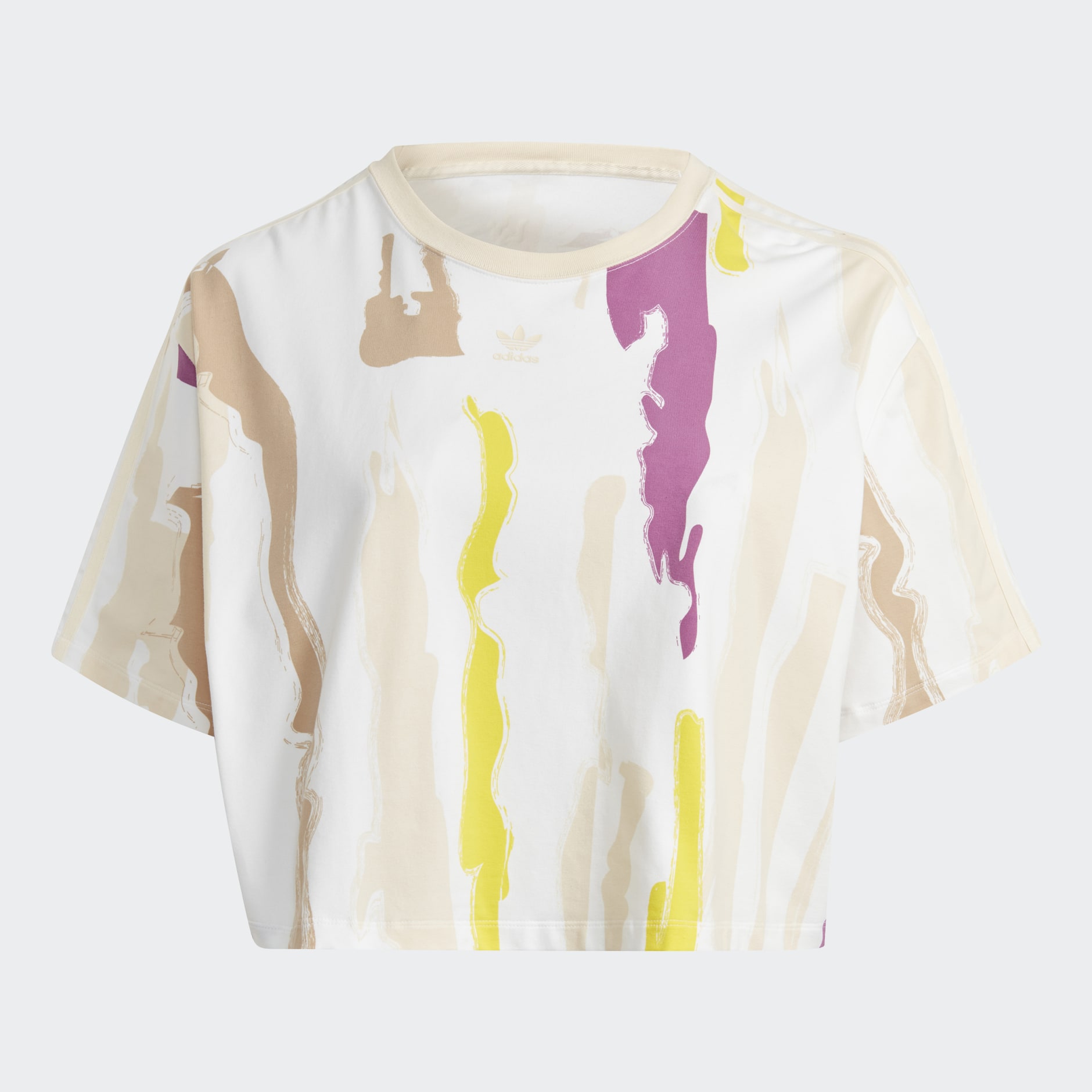 Thebe Magugu Allover Print Crop Tee (Plus Size)
