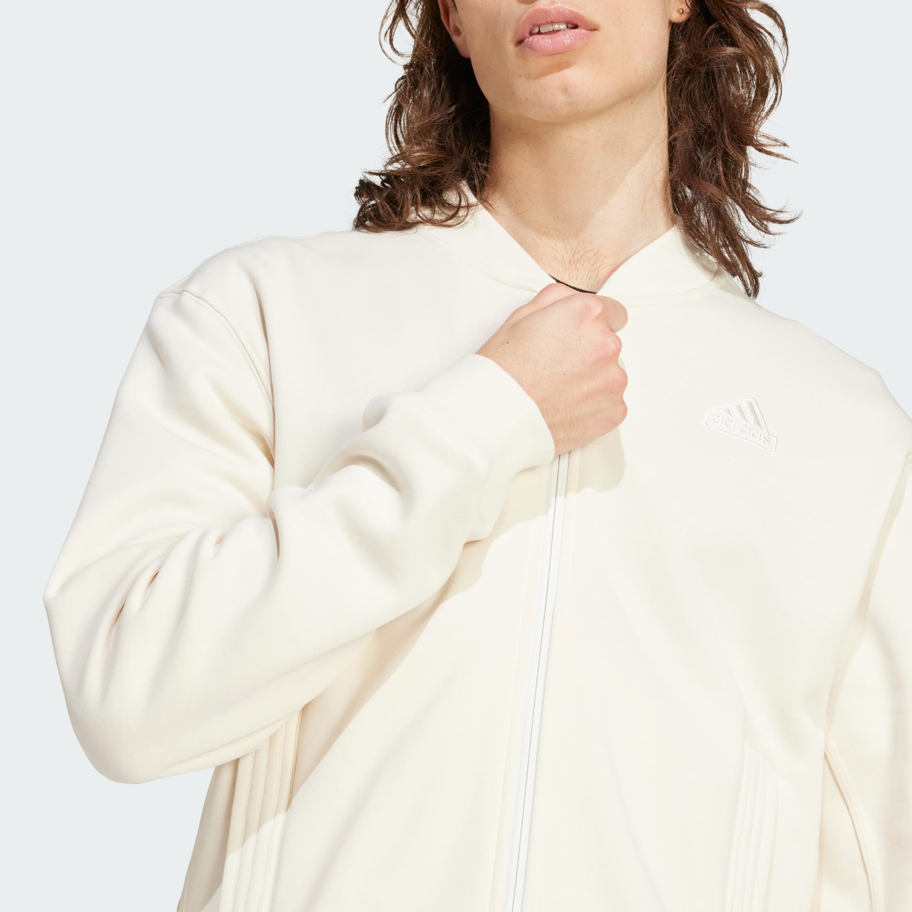 Adidas bomber hotsell jacket white