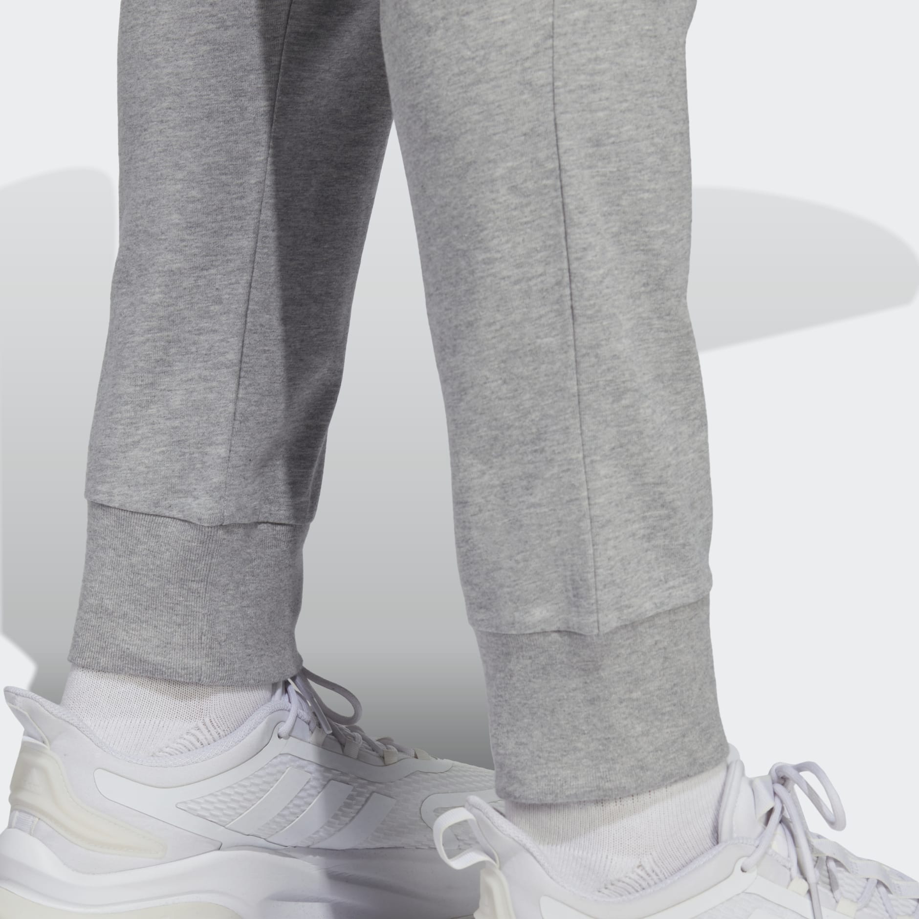 adidas Essentials Single Jersey Tapered Cuff Pants - Grey | adidas KE