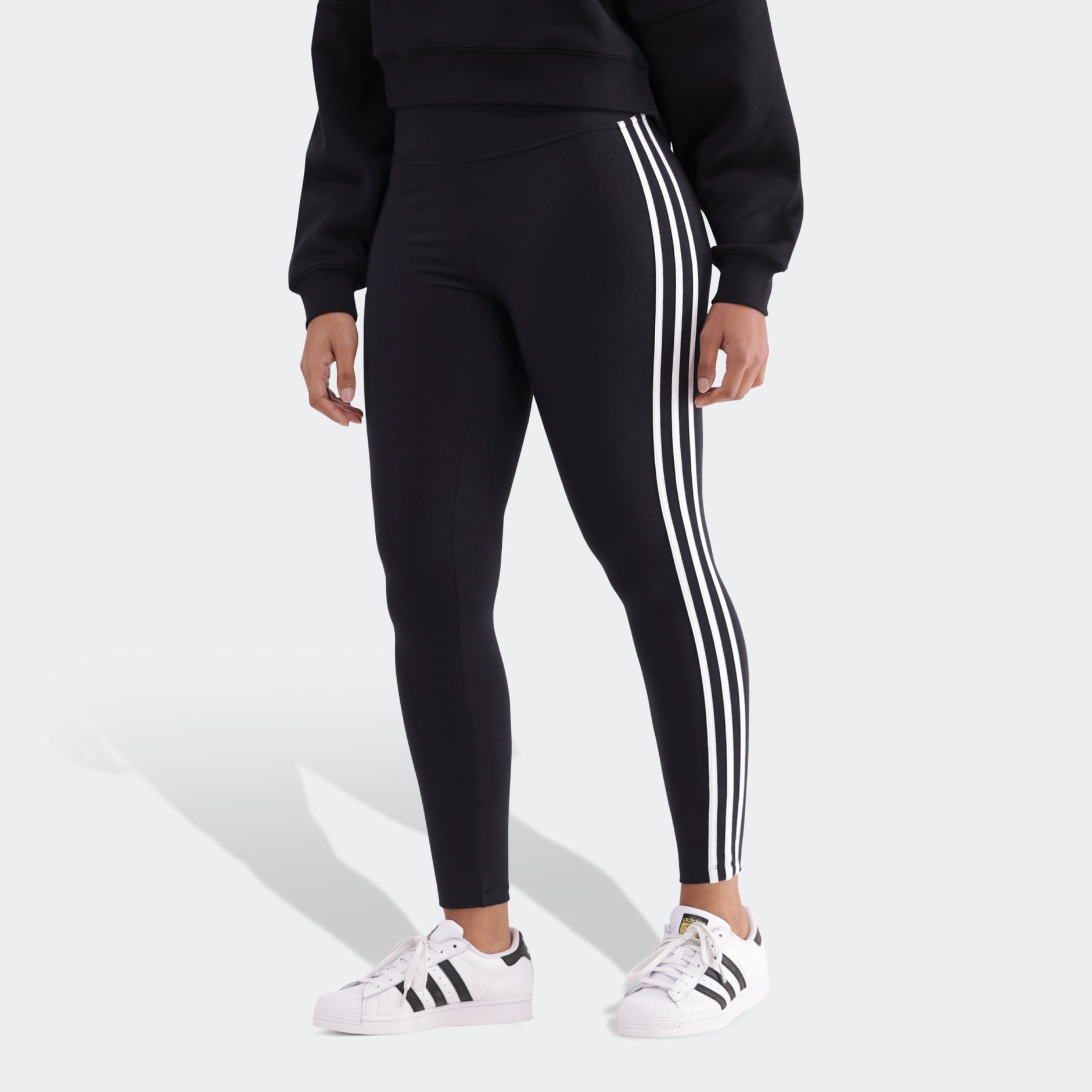 Adidas Originals 3s Legging W Black Women s Bottoms M Cotton Blend