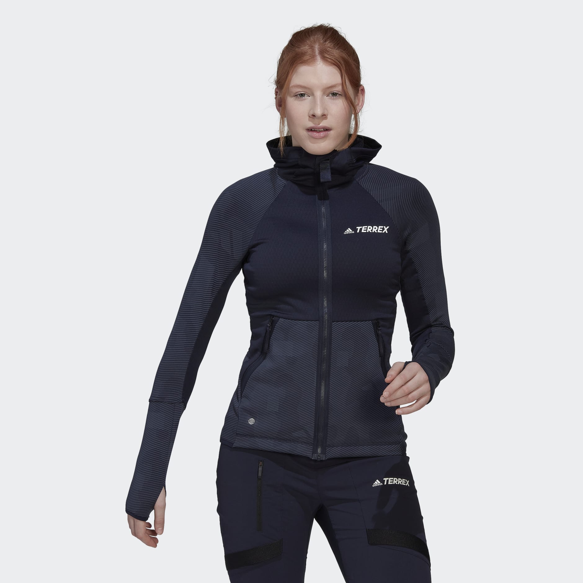 جاكيت Terrex Tech Flooce Hooded Hiking Fleece