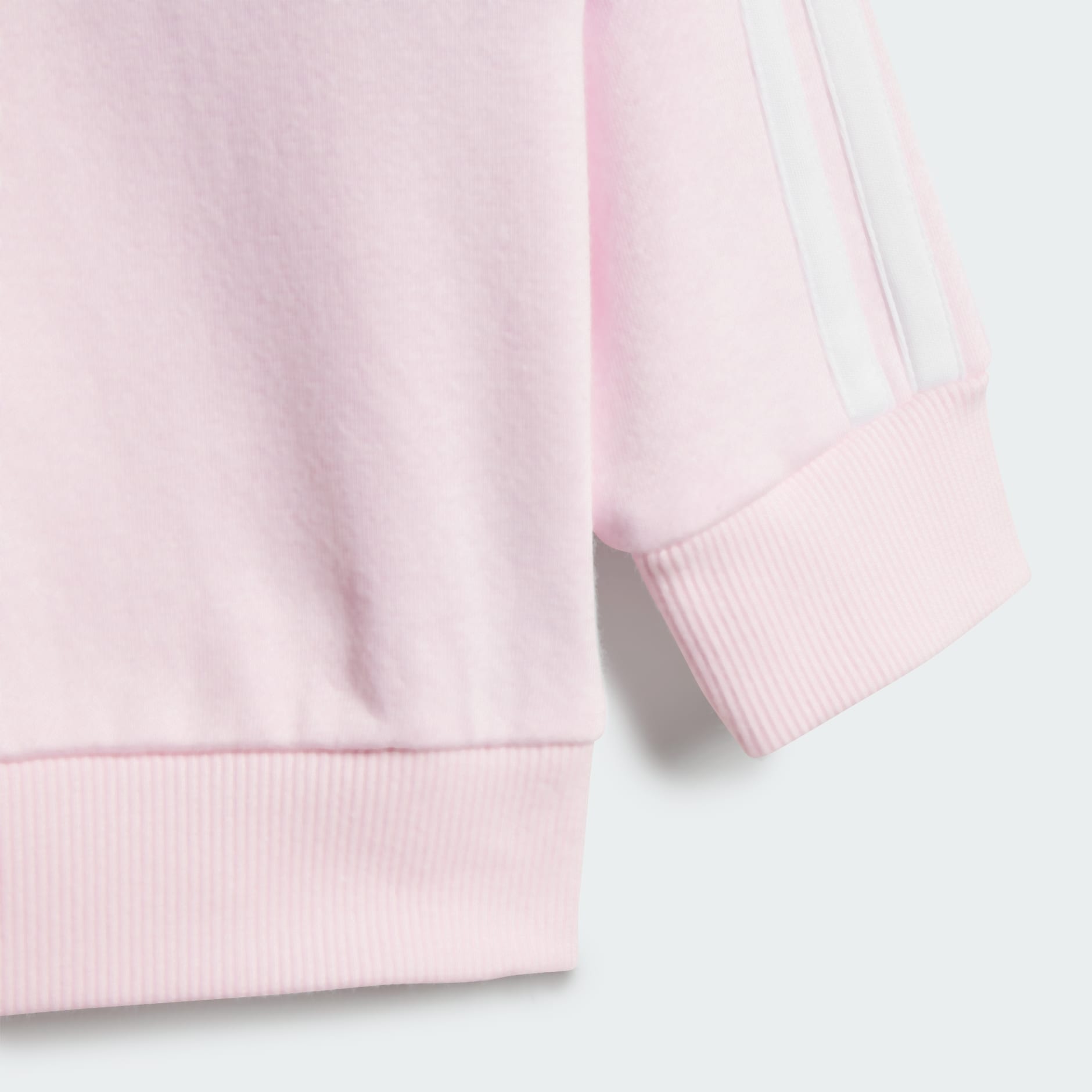 Set Seasonal Essentials Tiberio cu guler rotund și 3 dungi, din l&acirc;nă fleece, pentru copii