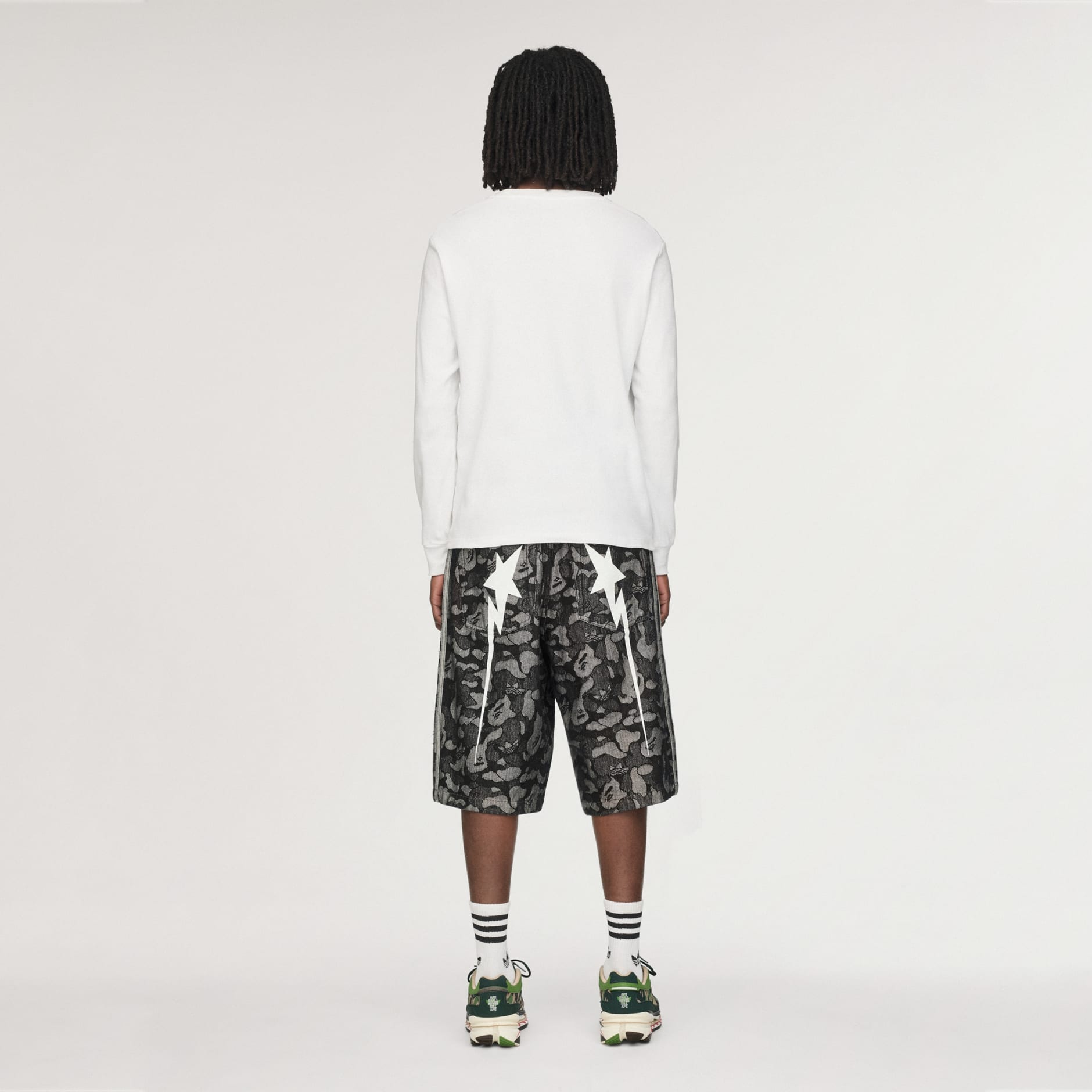 SHARK DENIM JORTS BAPE