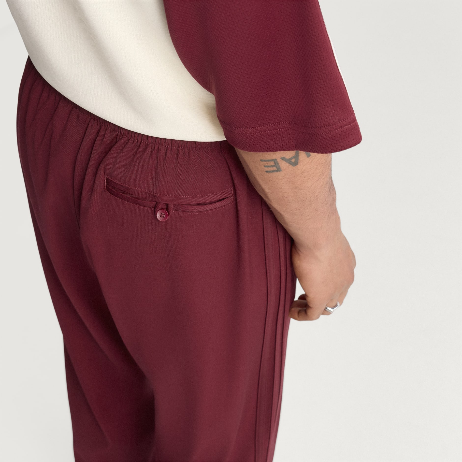 Clothing - Premium Baggy Track Pants - Red | adidas Oman