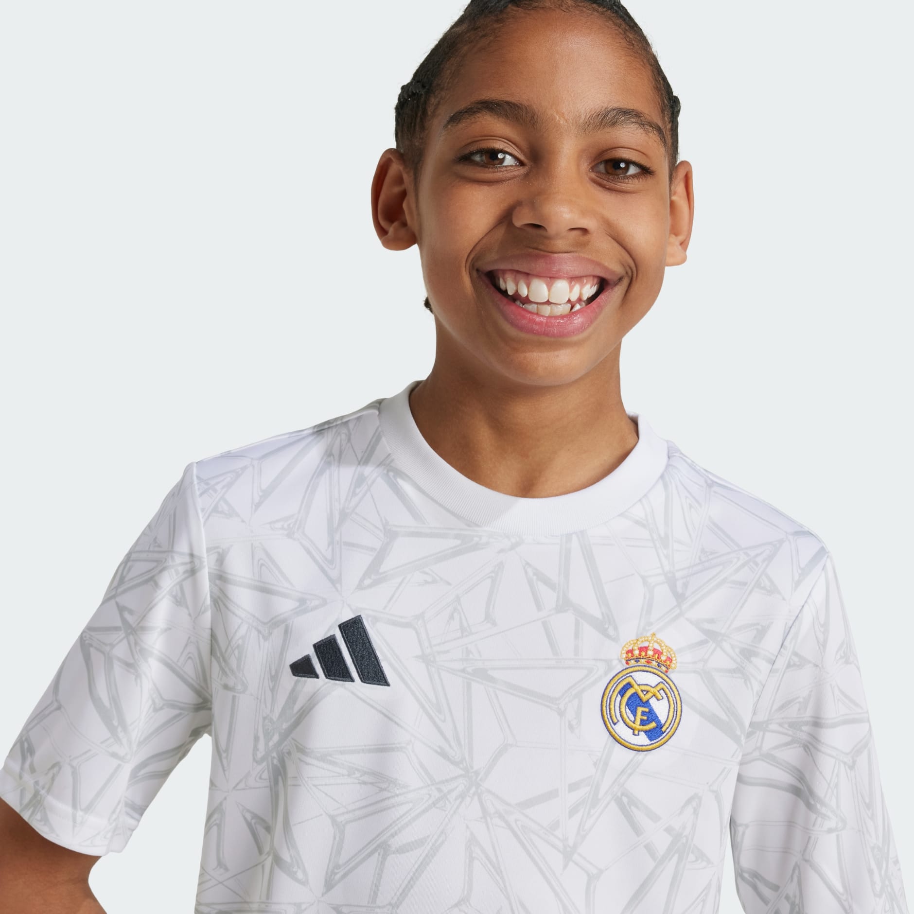 adidas Real Madrid Pre-Match Jersey Kids - White | adidas GH