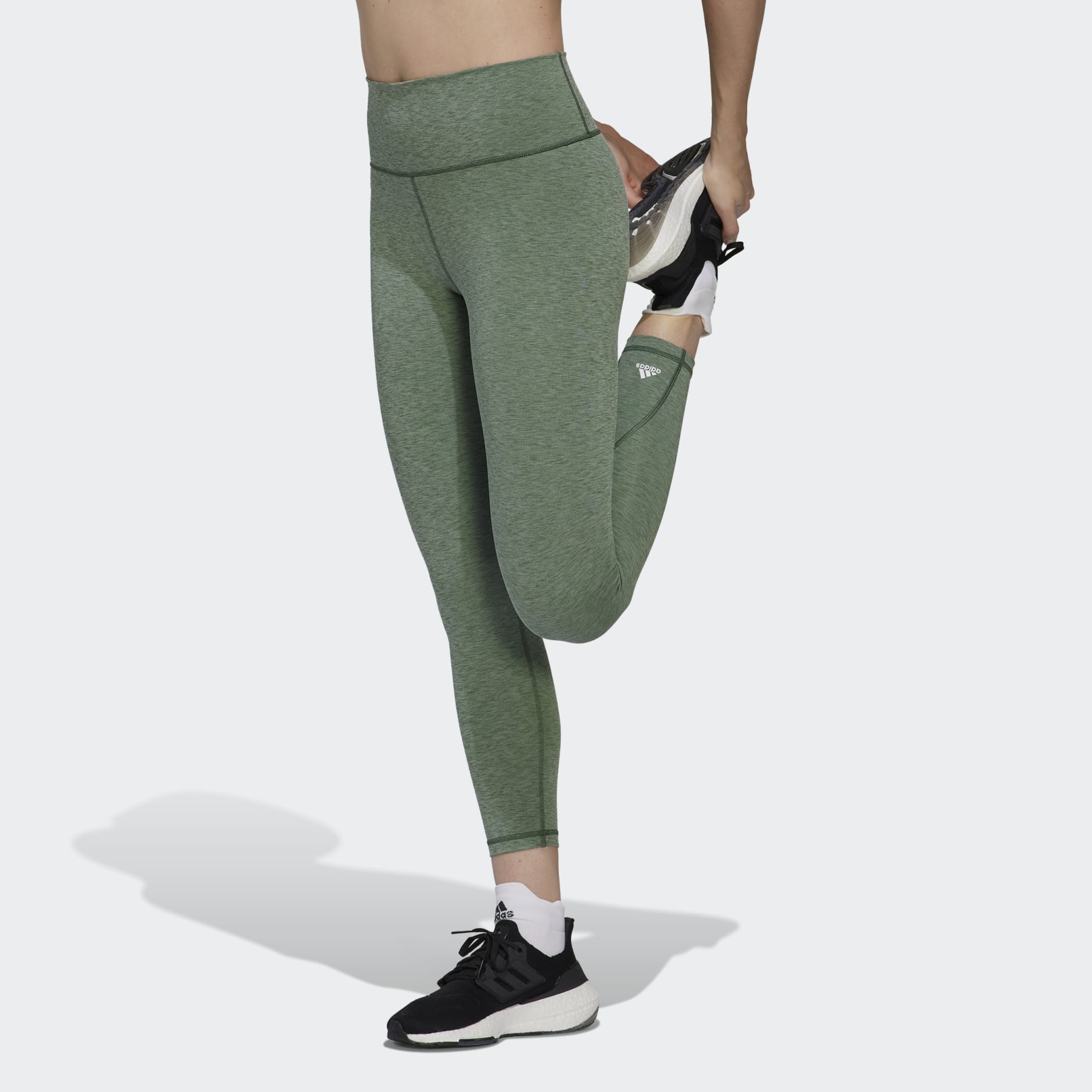 Adidas Leggings Women Small Green Aeroready Compression Yoga Gym