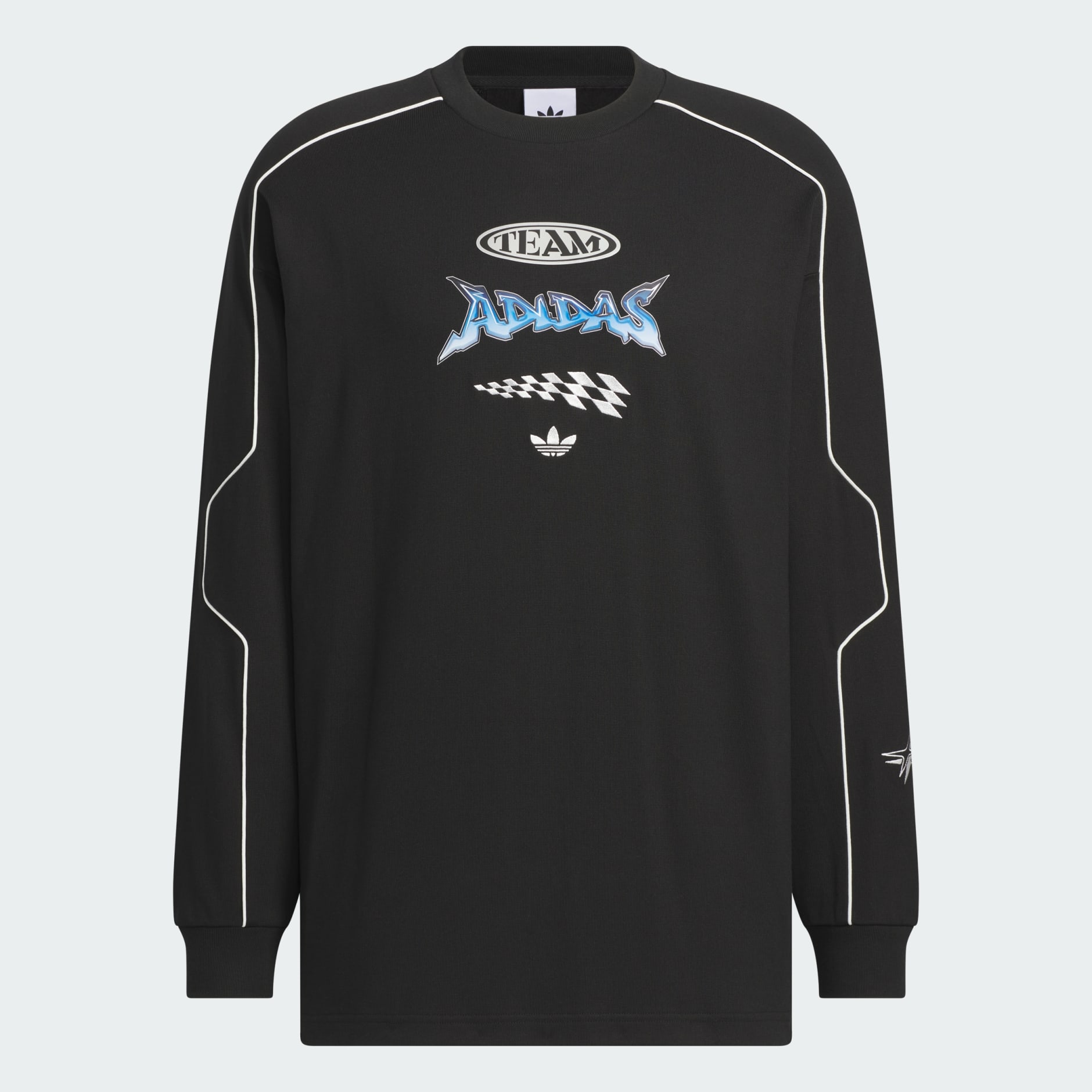 【adidas】RACING V-DAY GRAPHIC CREW SWEATSHIRT★スウェット Racing V-Day Graphic Crew Sweatshirt (Gender Neutral