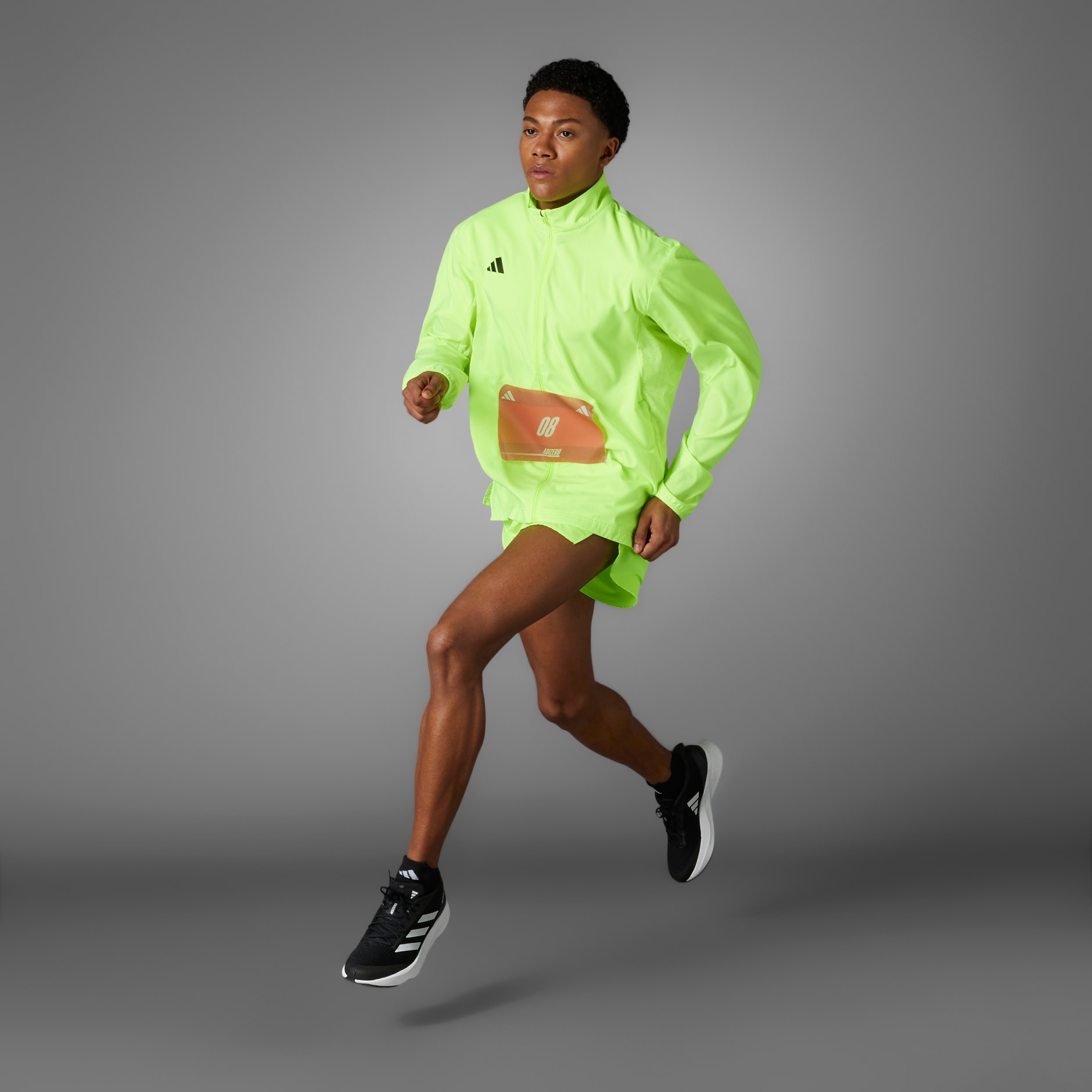 【Adidas コリア】 Adizero Essentials Running Jacket Clothing - Adizero Essentials Running Jacket - Green
