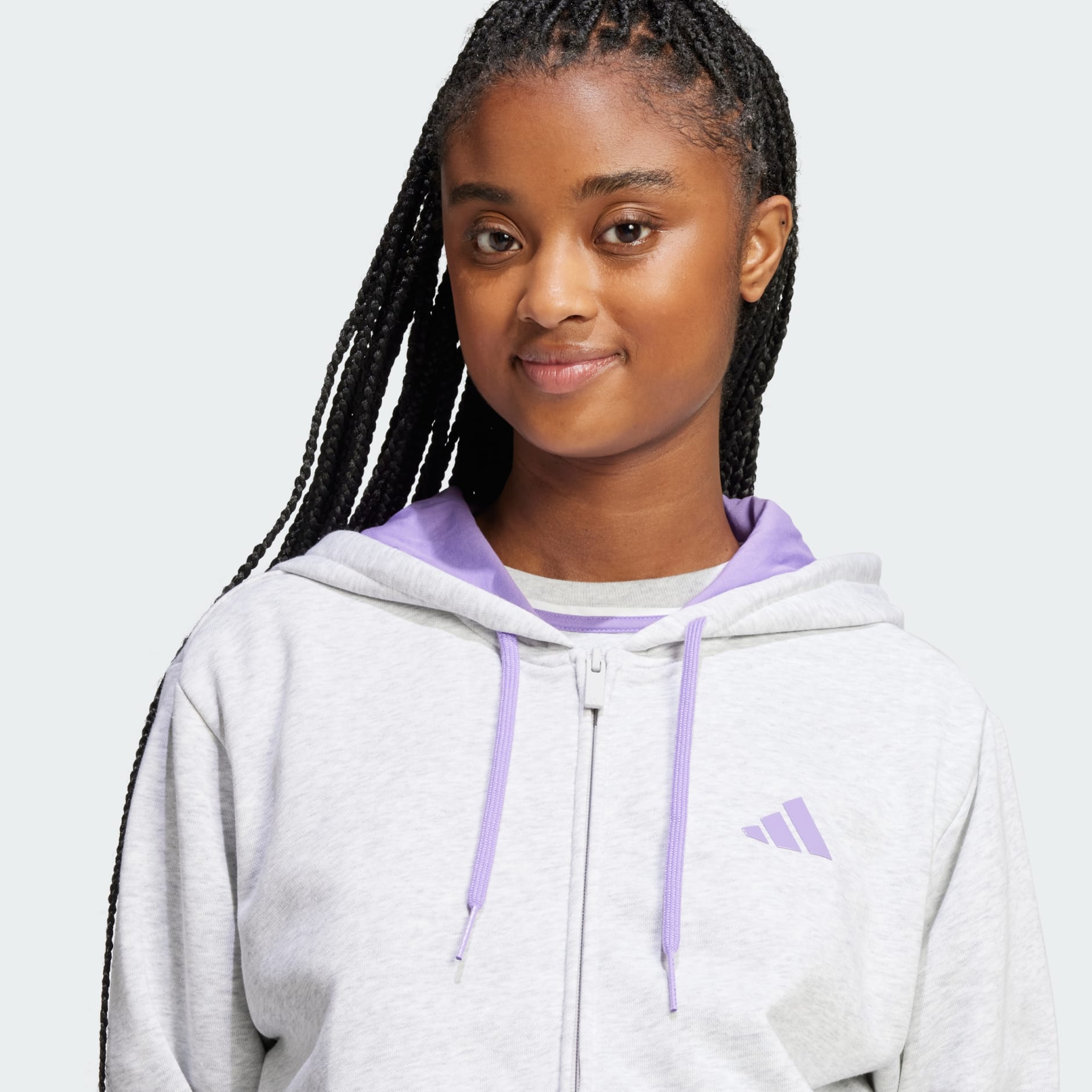 Hanorac flaușat cu fermoar lung Essentials Color Pop