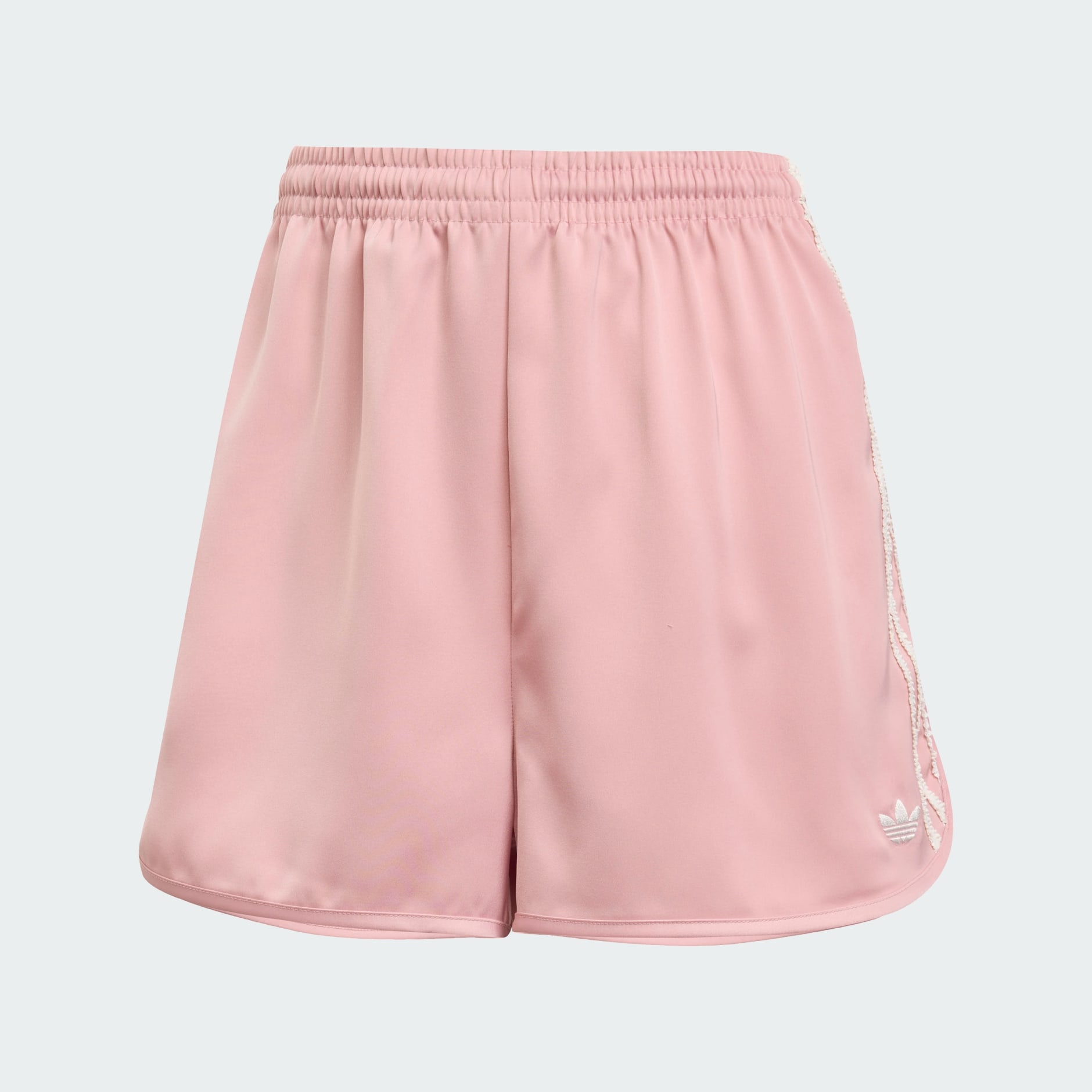 Pantaloni scurți din satin adidas Originals ruffles cu 3 dungi