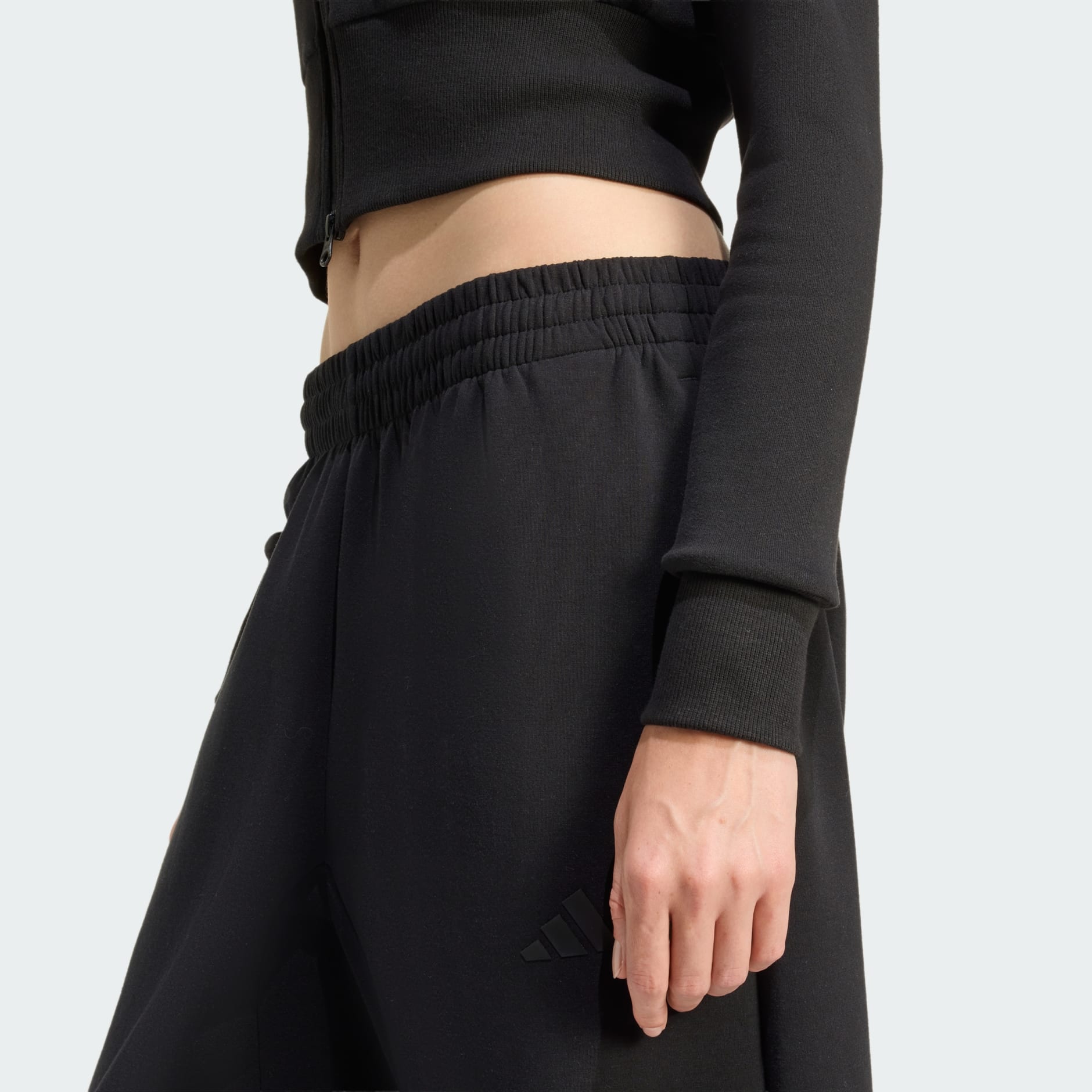 Bluză de trening din bumbac flaușat cu fermoar Seasonal Essentials