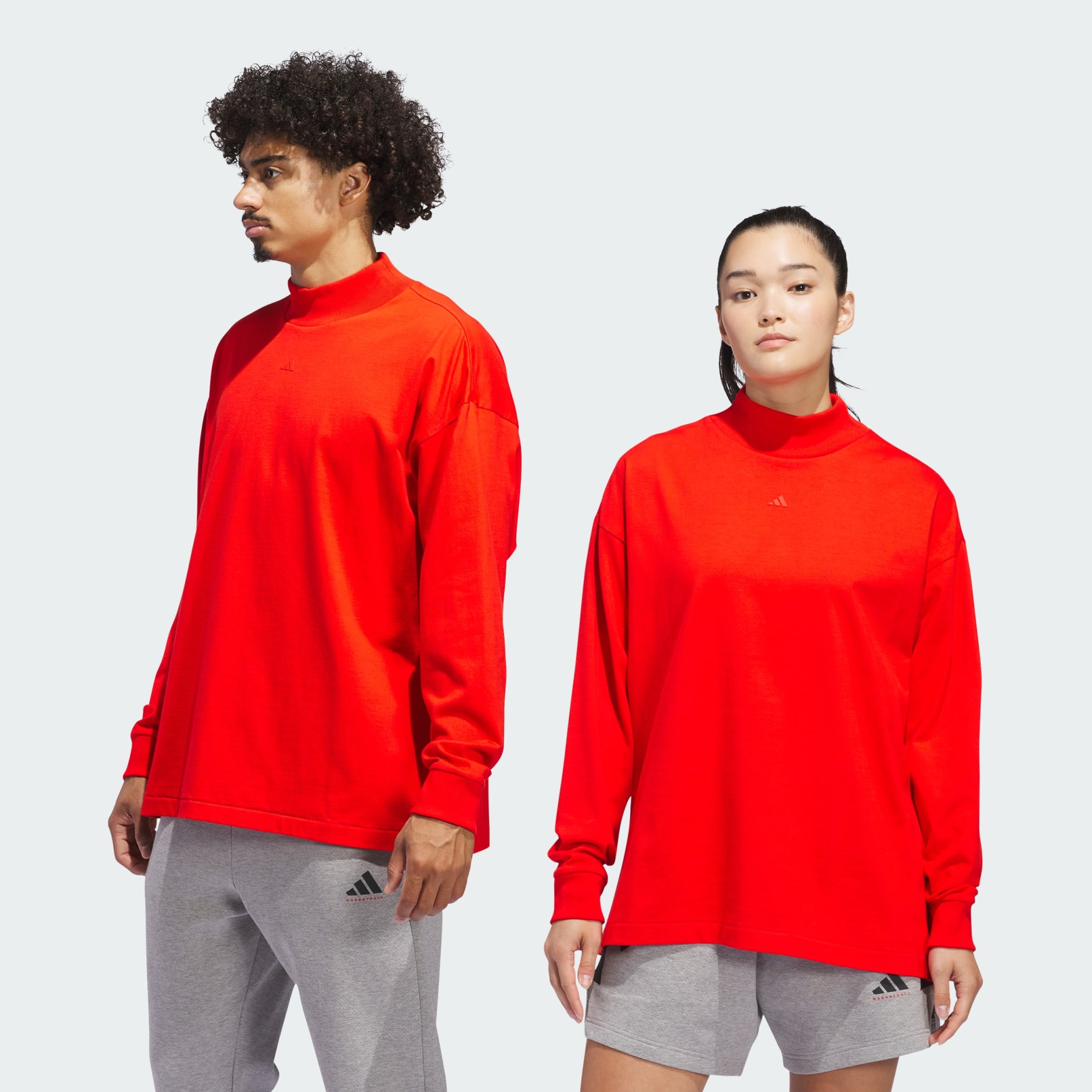 adidas adidas Basketball Long Sleeve Tee Red adidas UAE