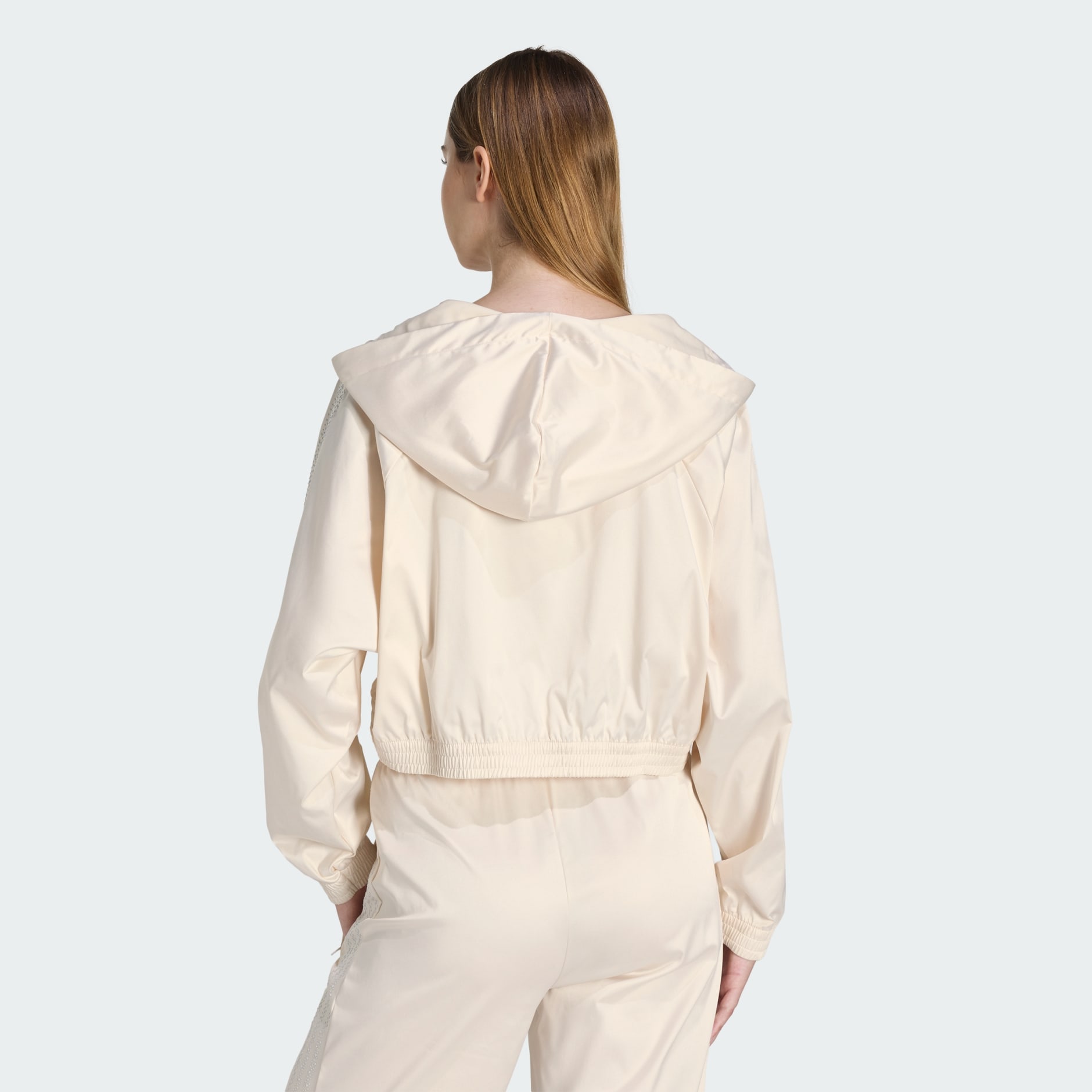 PEARL CROPPED ZIP HOODIE