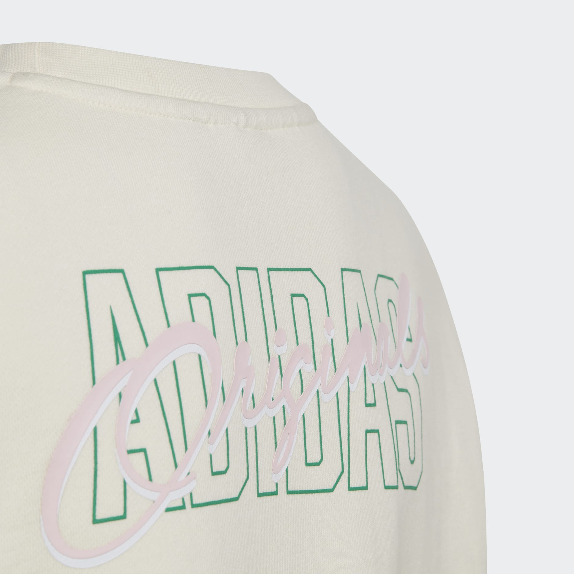 Graphic Print Crop Crew Sweatshirt