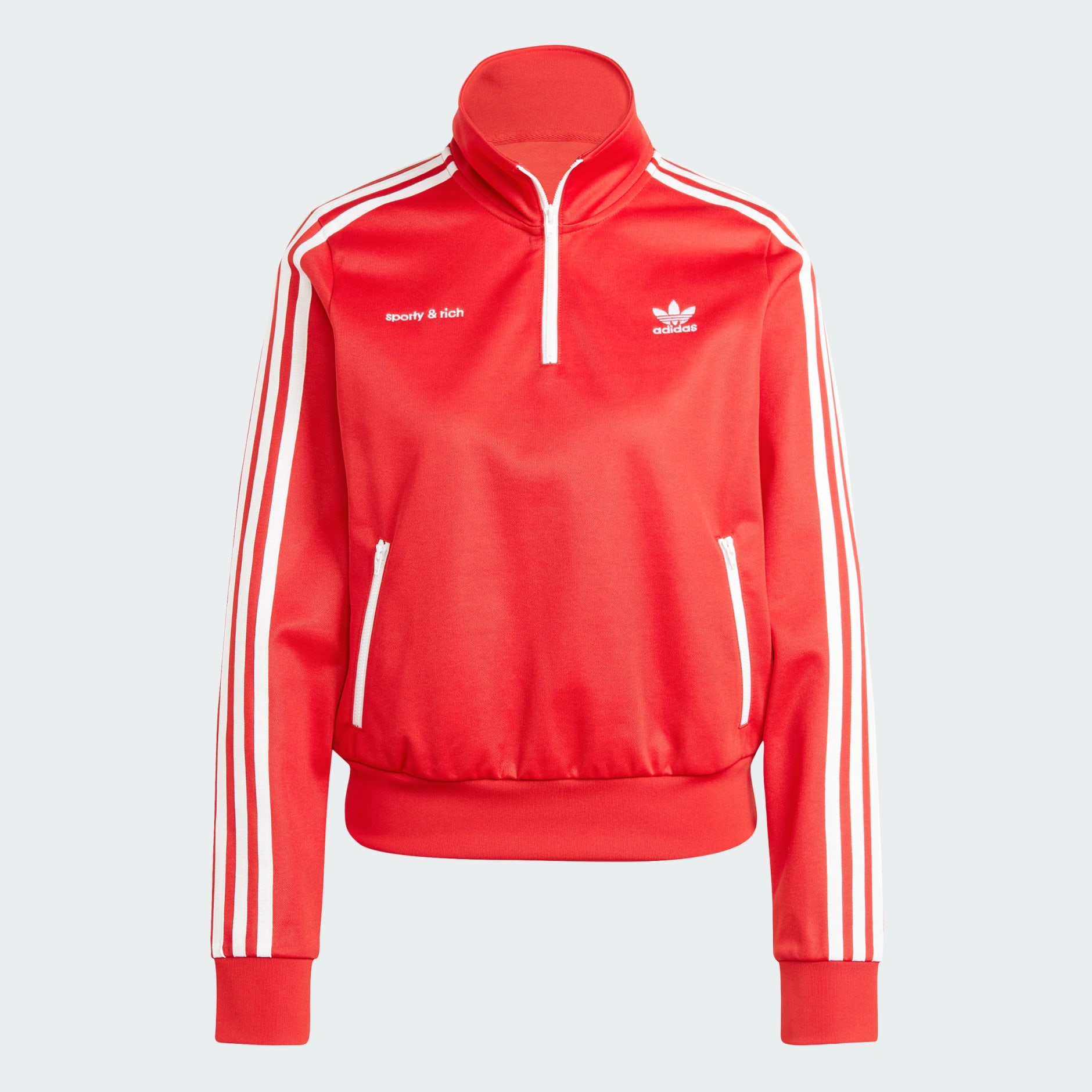 CLOTHING - Sporty & Rich Half-Zip Track Jacket - Red
