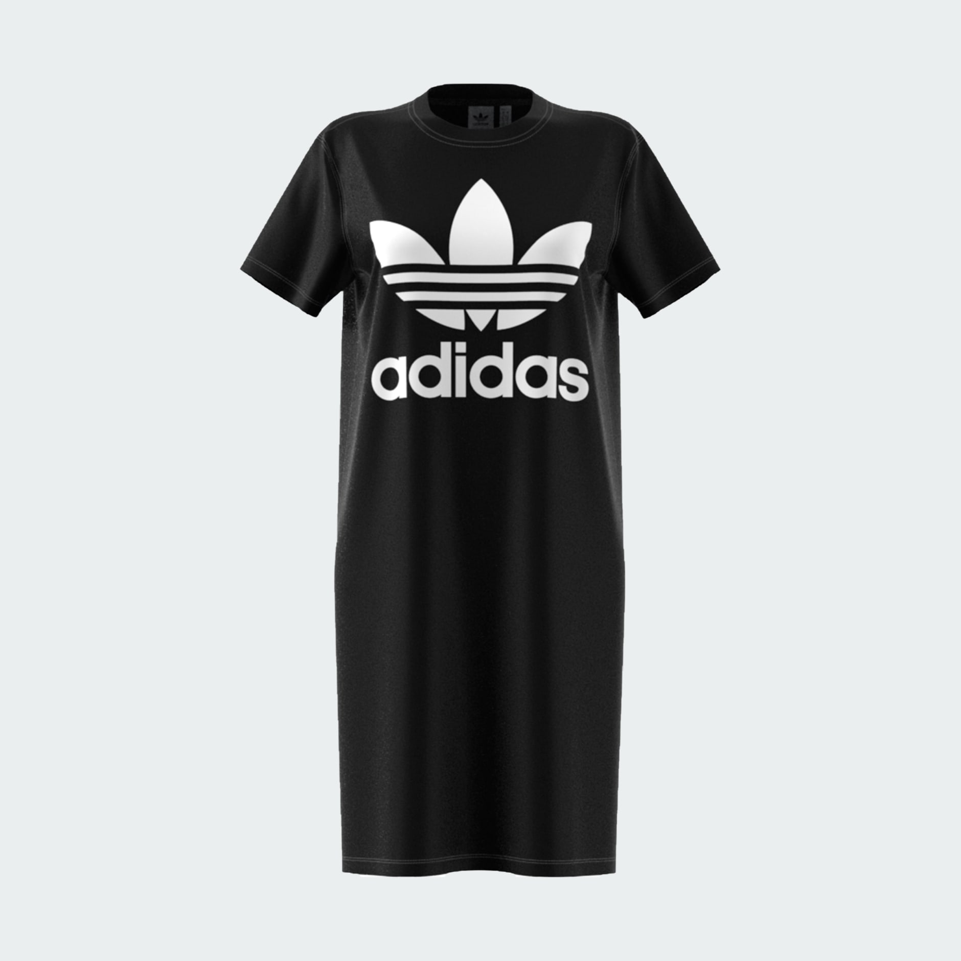 Adidas originals trefoil logo dress in black deals