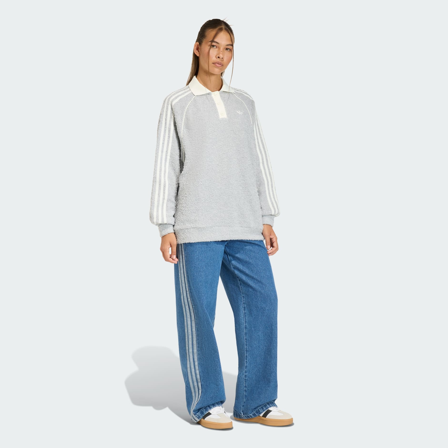 חולצת פולו גדולה במיוחד ADIDAS ORIGINALS BOUCLE