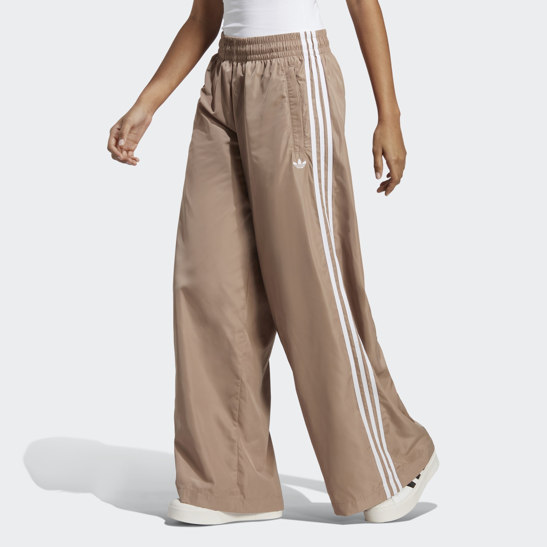 Clothing - Oversized Track Pants - Brown | adidas South Africa