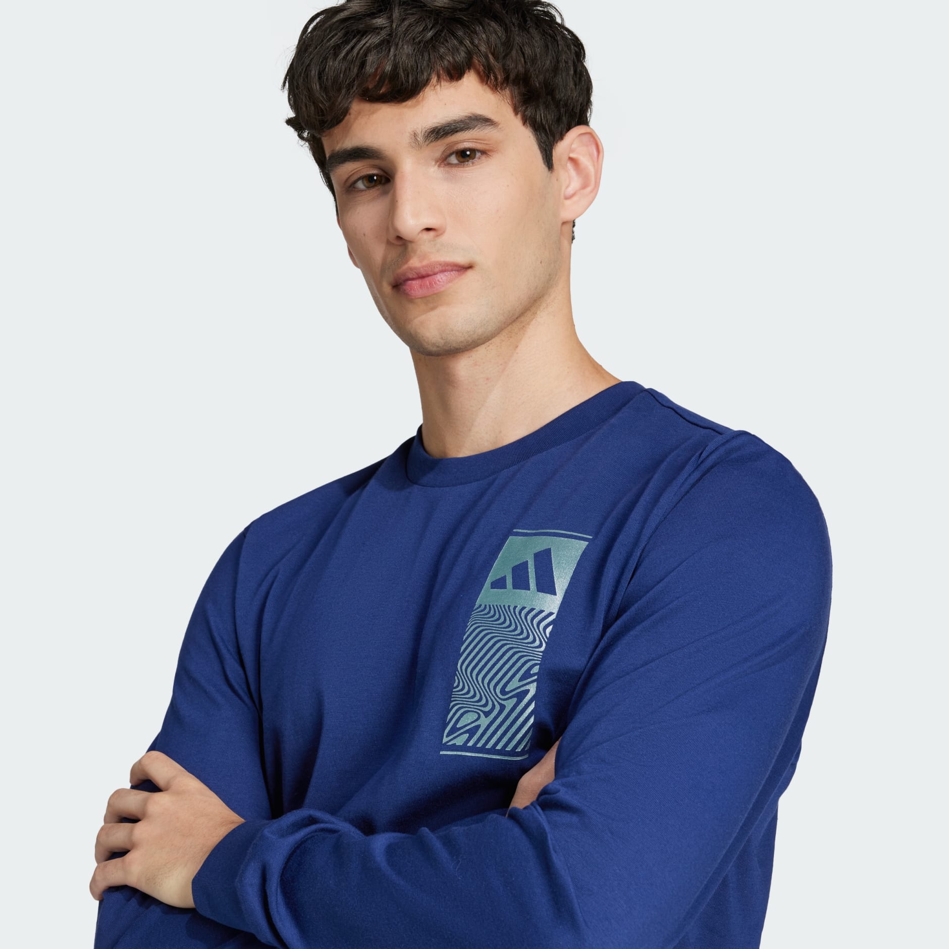 Tech Metallic Long Sleeve Graphic Tee