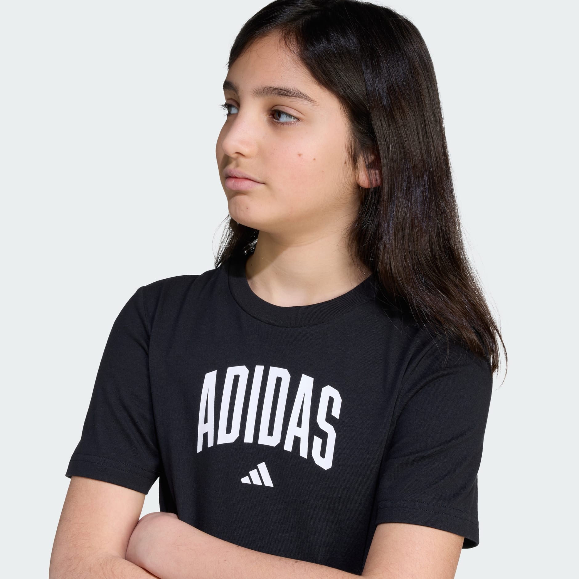 Kids Clothing - Collegiate Graphic Tee Kids - Black | adidas Oman