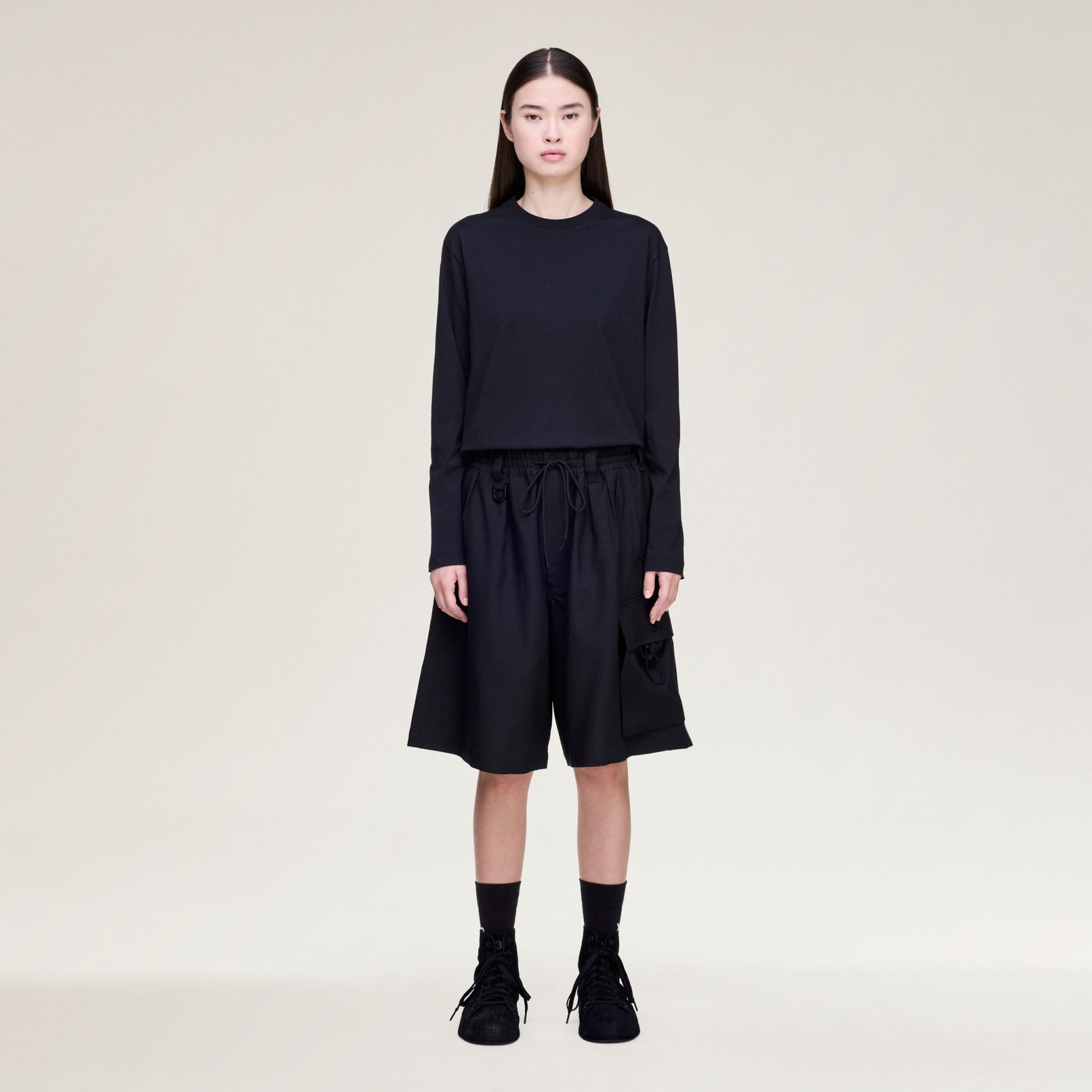 TRICOU CU M&Acirc;NECI LUNGI CU LOGO Y-3