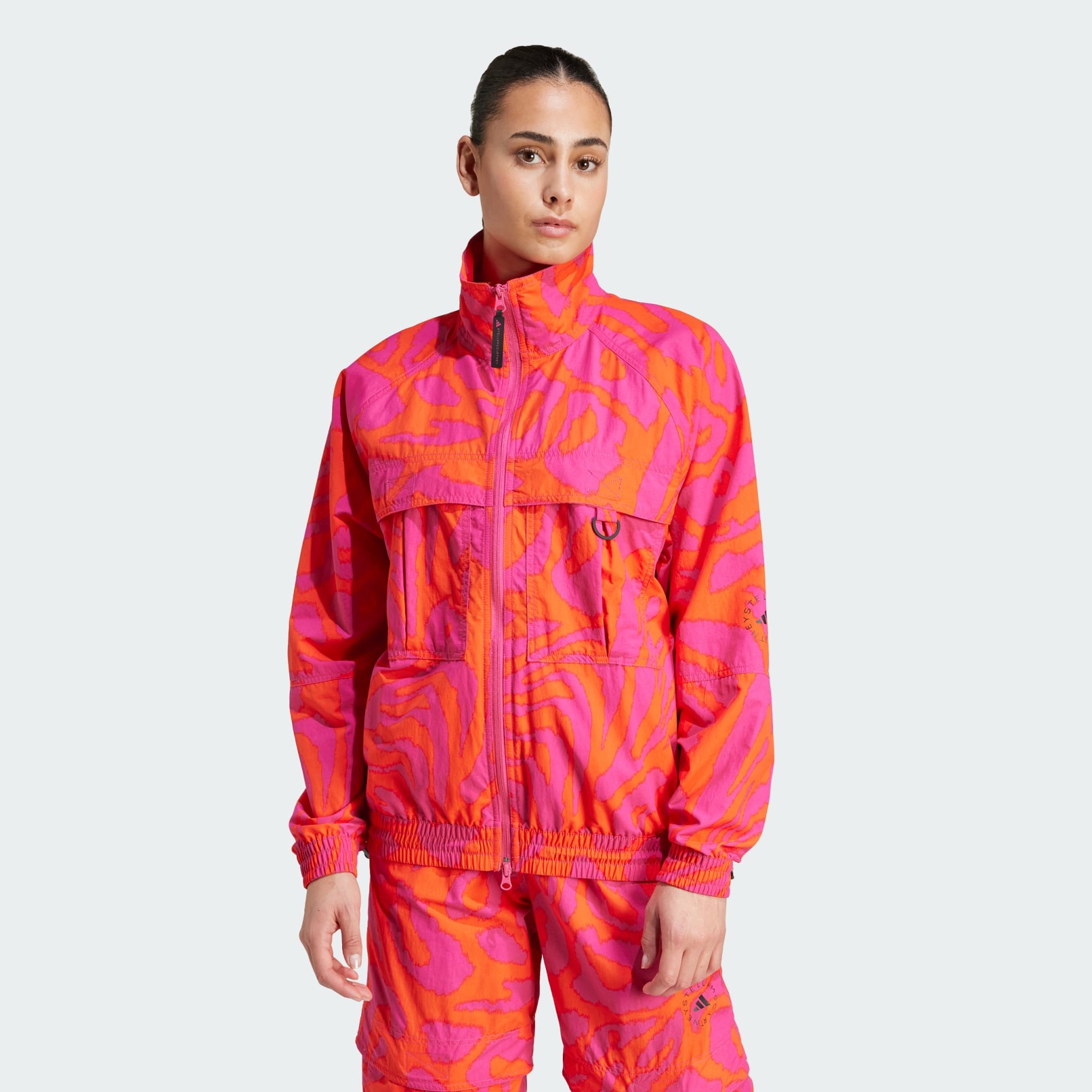 adidas adidas by Stella McCartney Woven Printed Track Top - Orange 