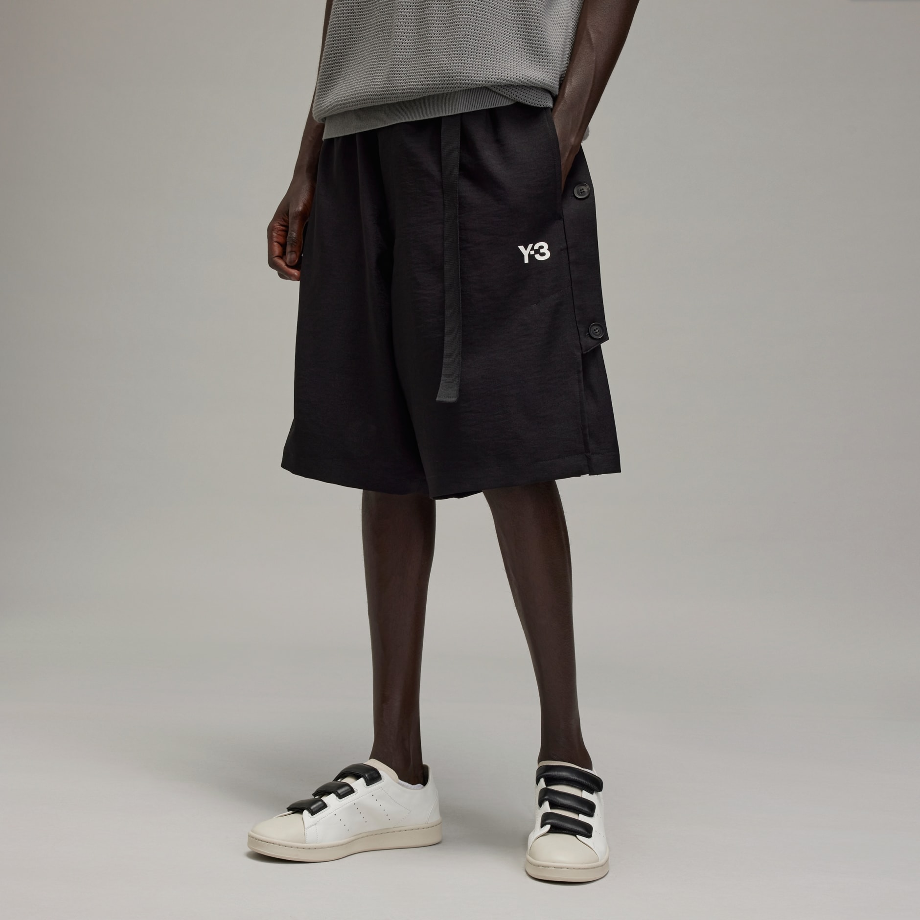 Y-3 Sport Uniform 3-Stripes Shorts - Black | adidas Hong Kong