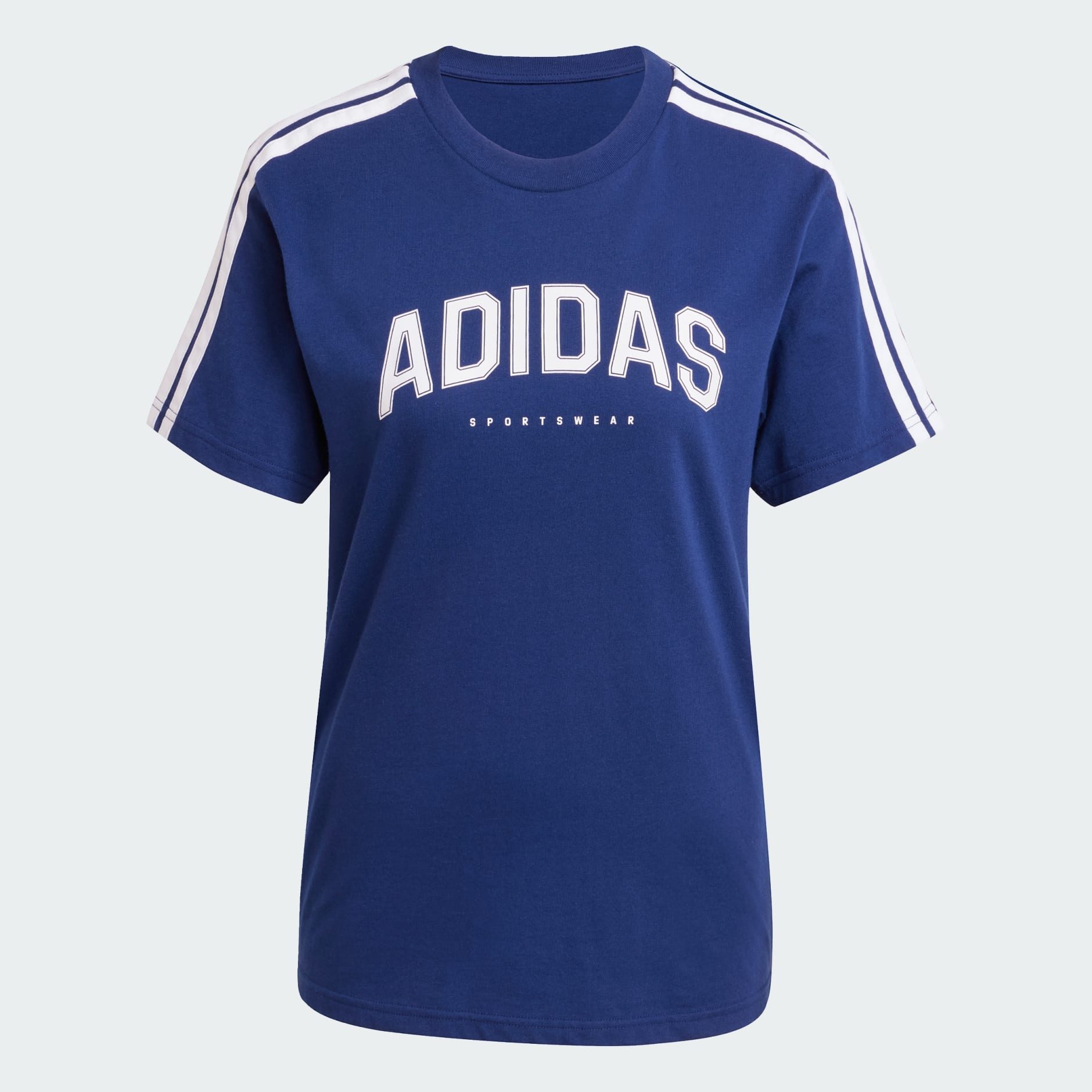 CLOTHING - Lounge Soft-Side Graphic Tee - Blue | adidas Oman