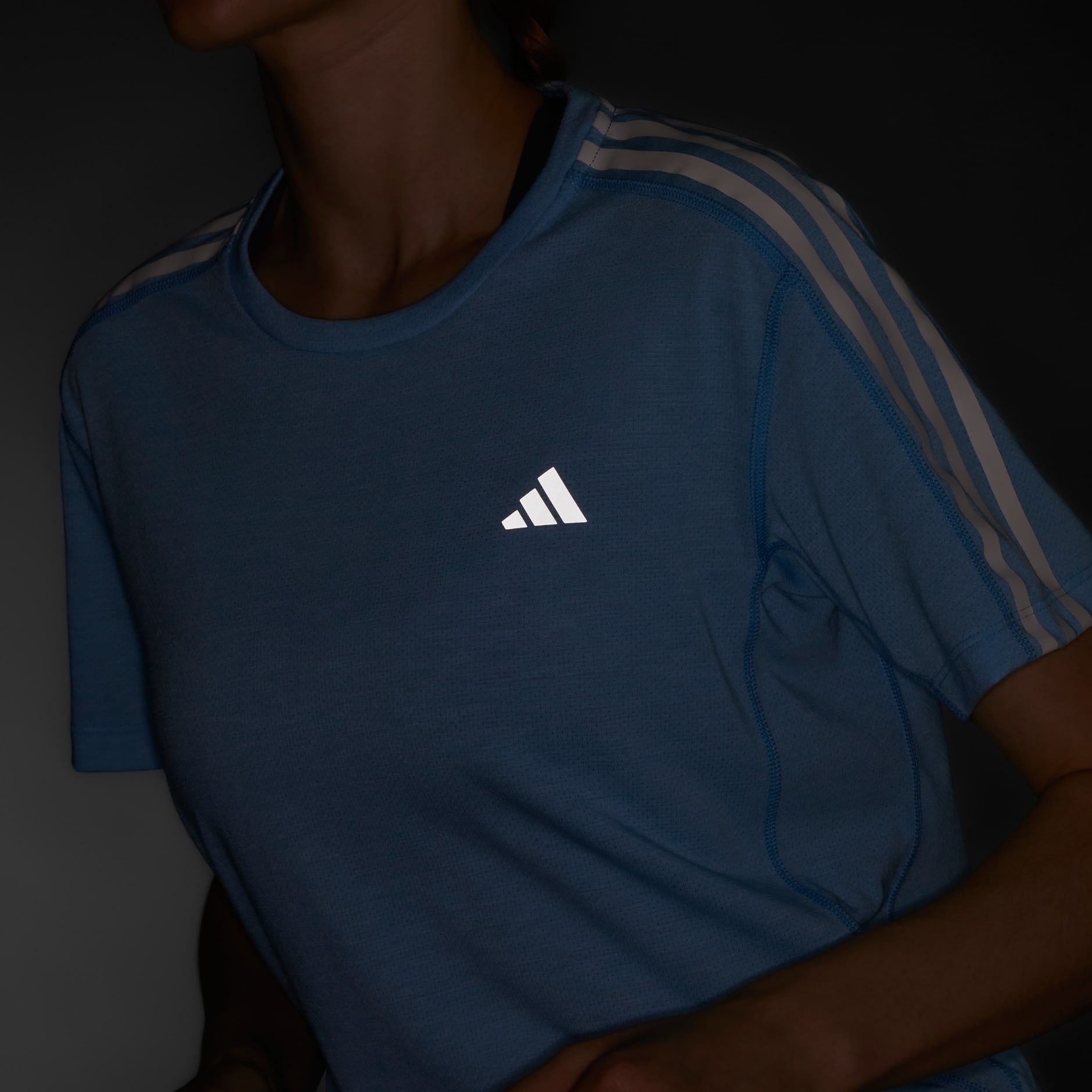 Own the Run 3-Stripes Tee