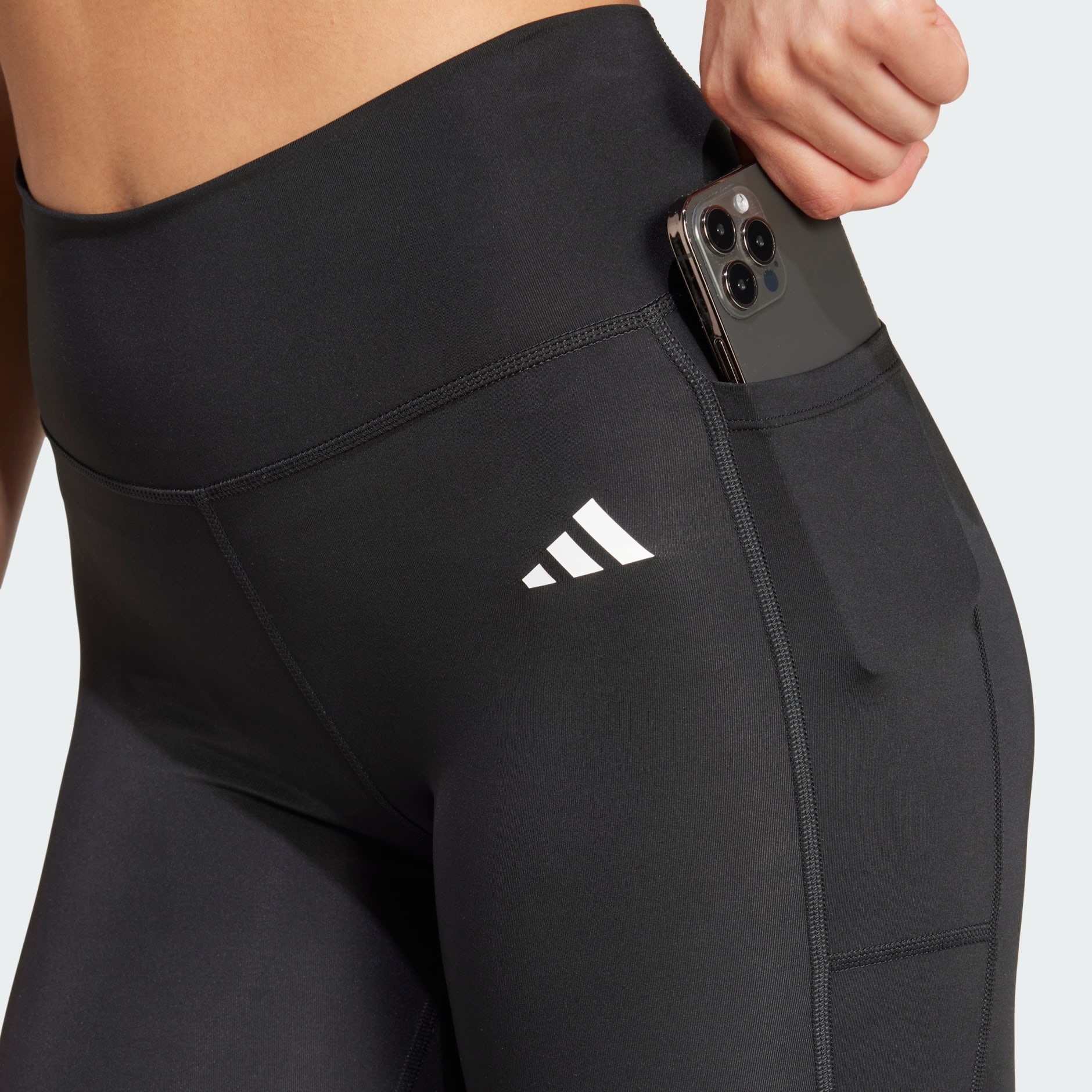 CLOTHING Optime Essentials Stash Pocket Full Length Leggings Black adidas Bahrain