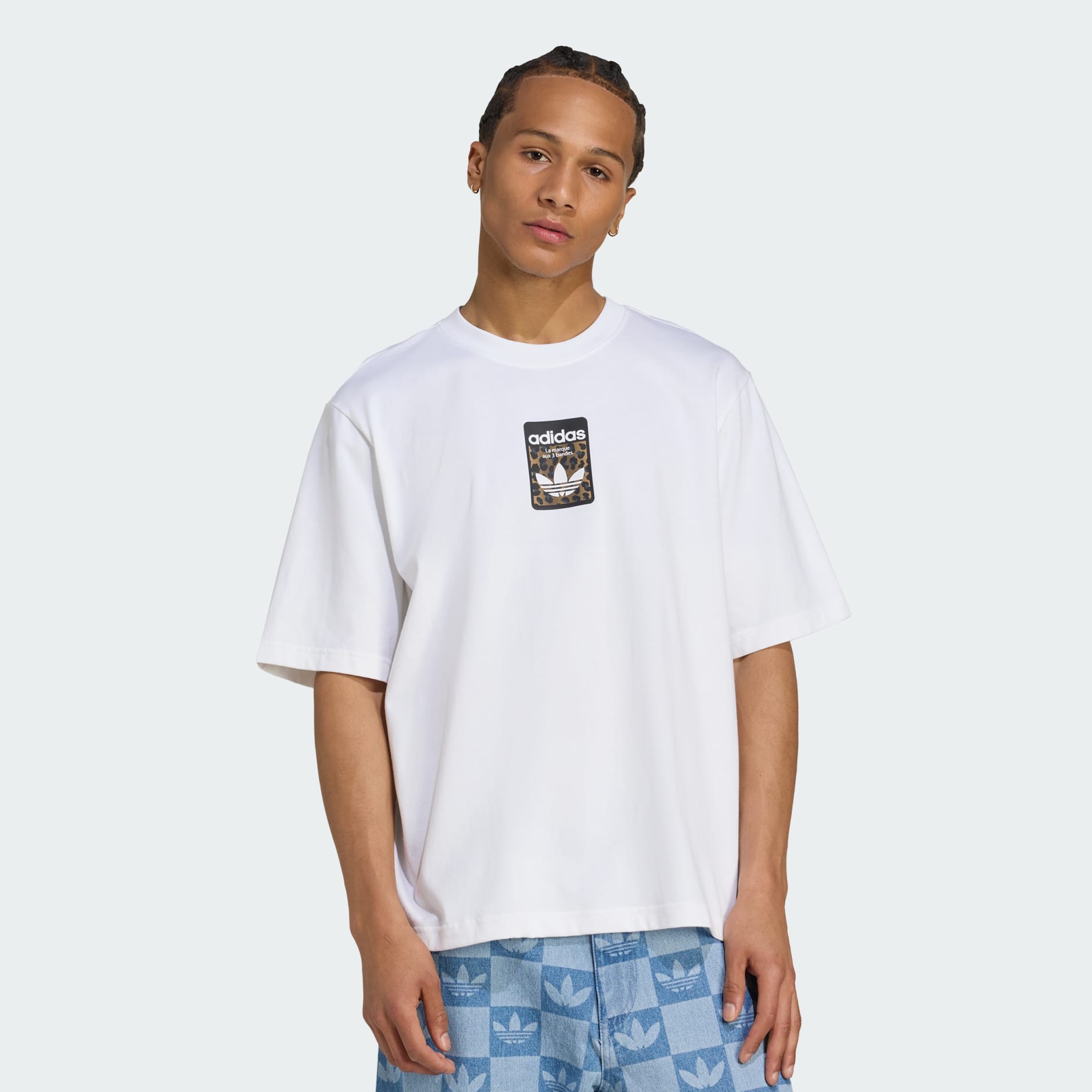 adidas Leo Oversized Tee - White | adidas UAE