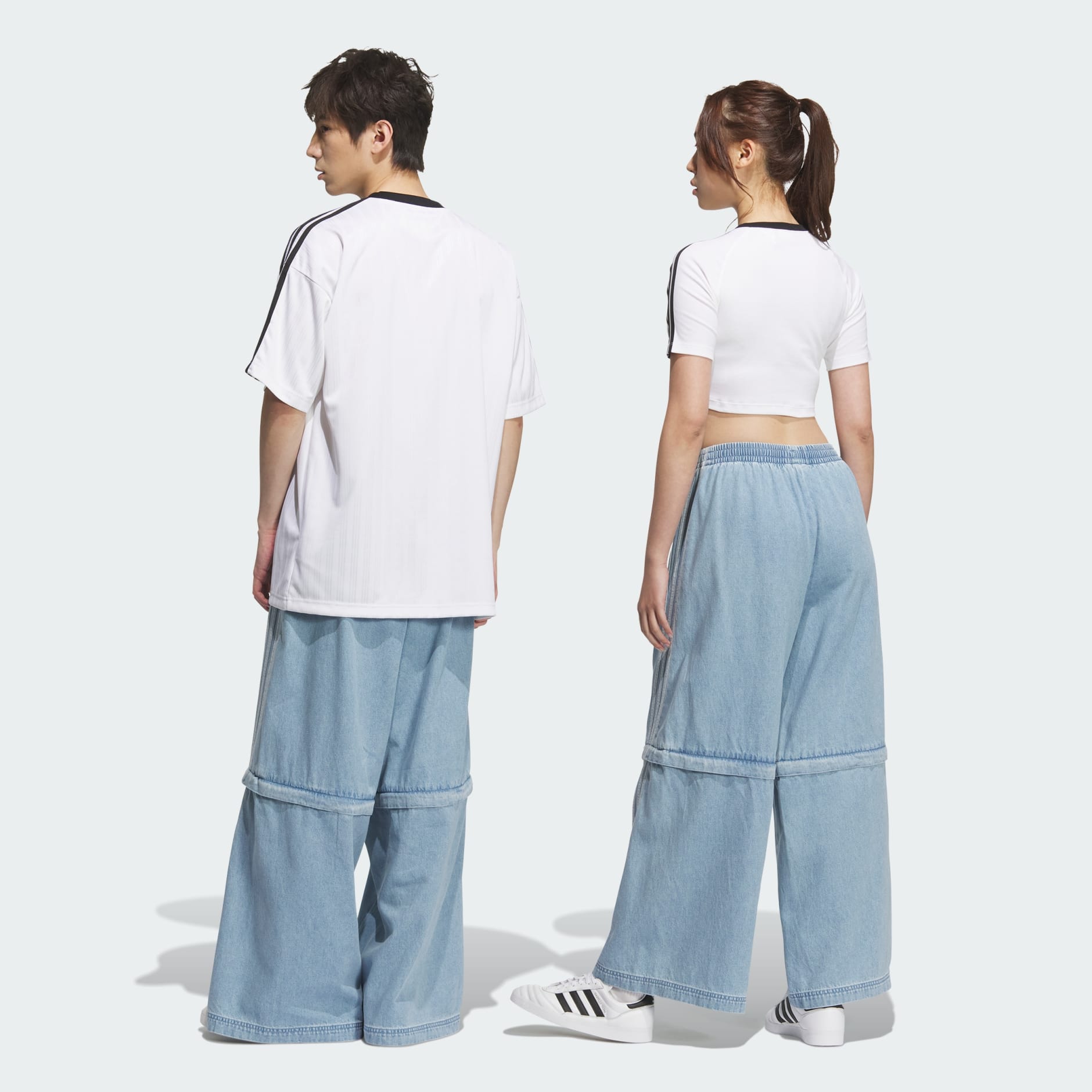 Adilenium Denim Oversized Zip Off Track Pants (Gender Neutral
