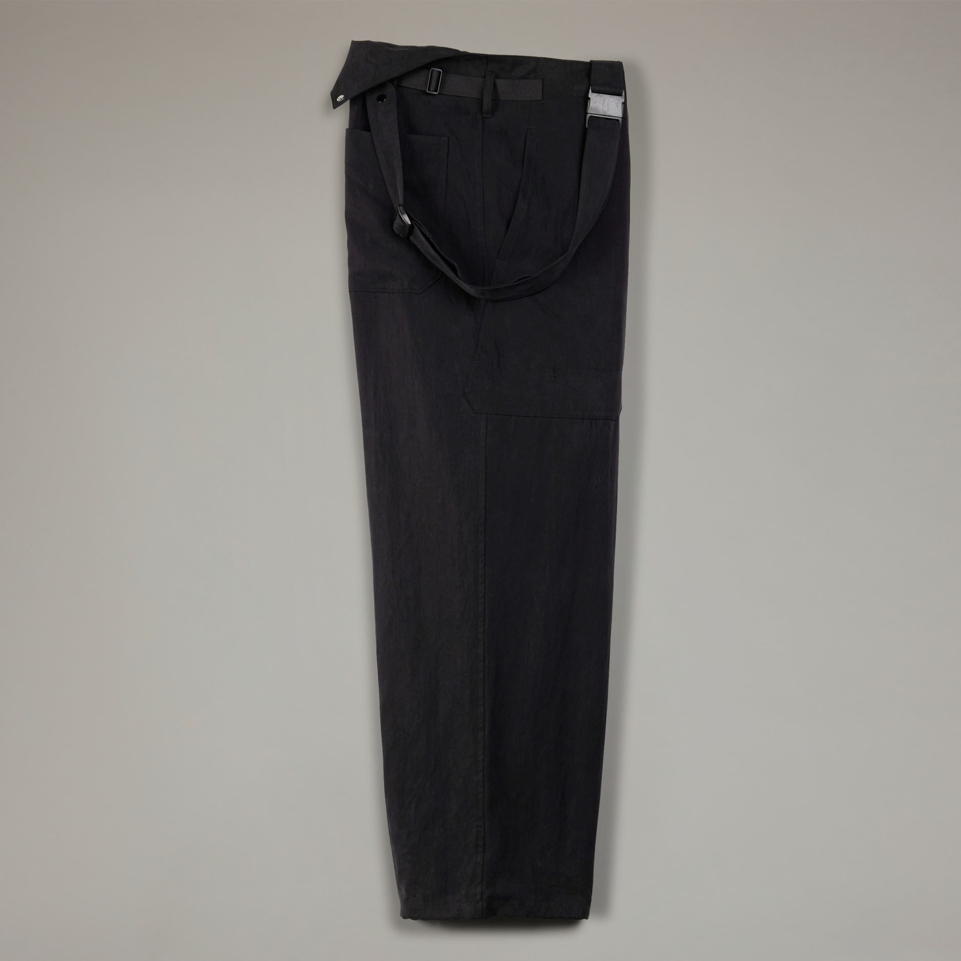 Y-3 Washed Twill Suspender Pants - Black | adidas Hong Kong
