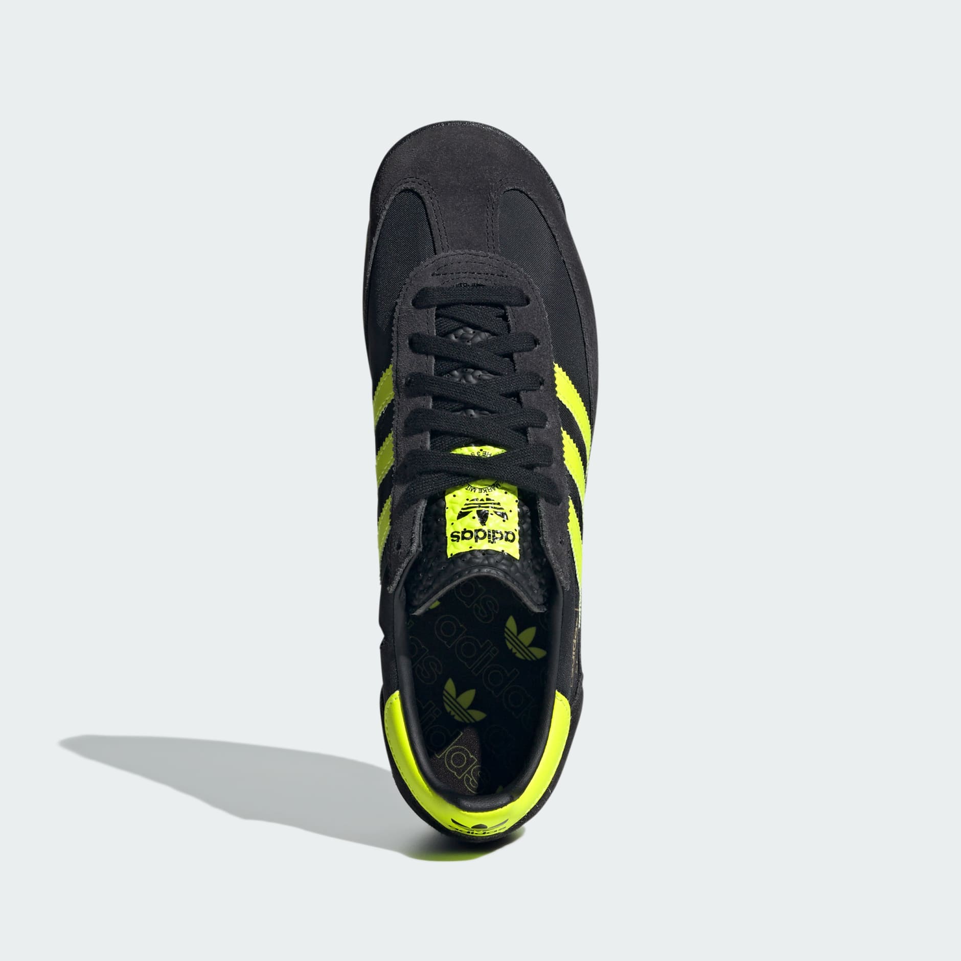 Adidas black neon yellow shoes best sale