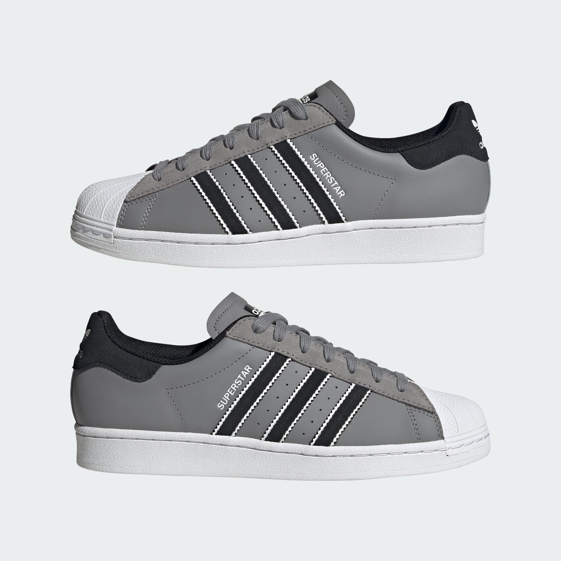 Adidas superstar grey trainers best sale