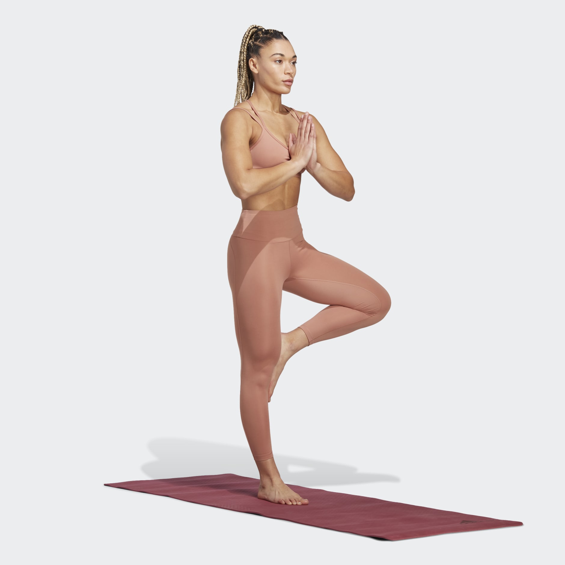 adidas Yoga Essentials High-Waisted Leggings - Brown