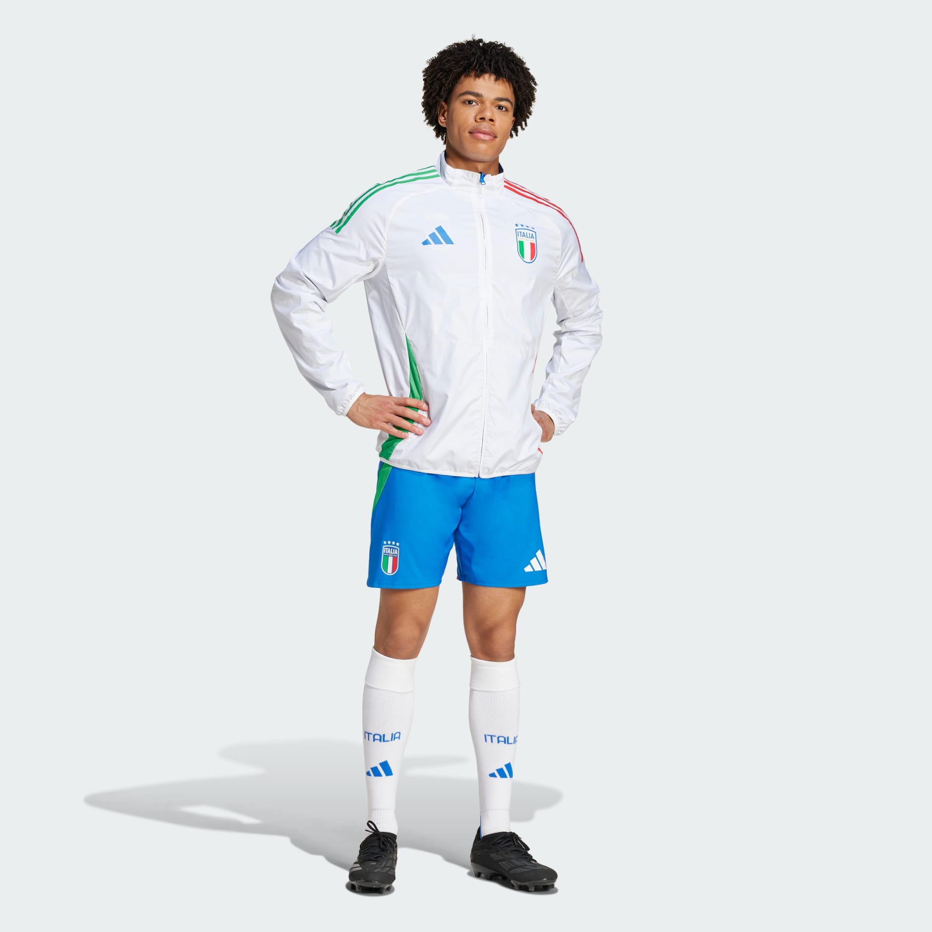 Clothing - Italy Anthem Jacket - Blue | adidas Oman