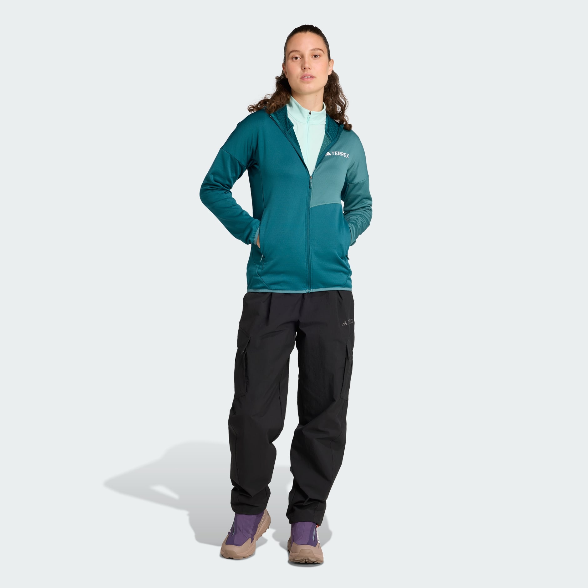 Jachetă cu glugă Terrex Xperior Climawarm Light din fleece