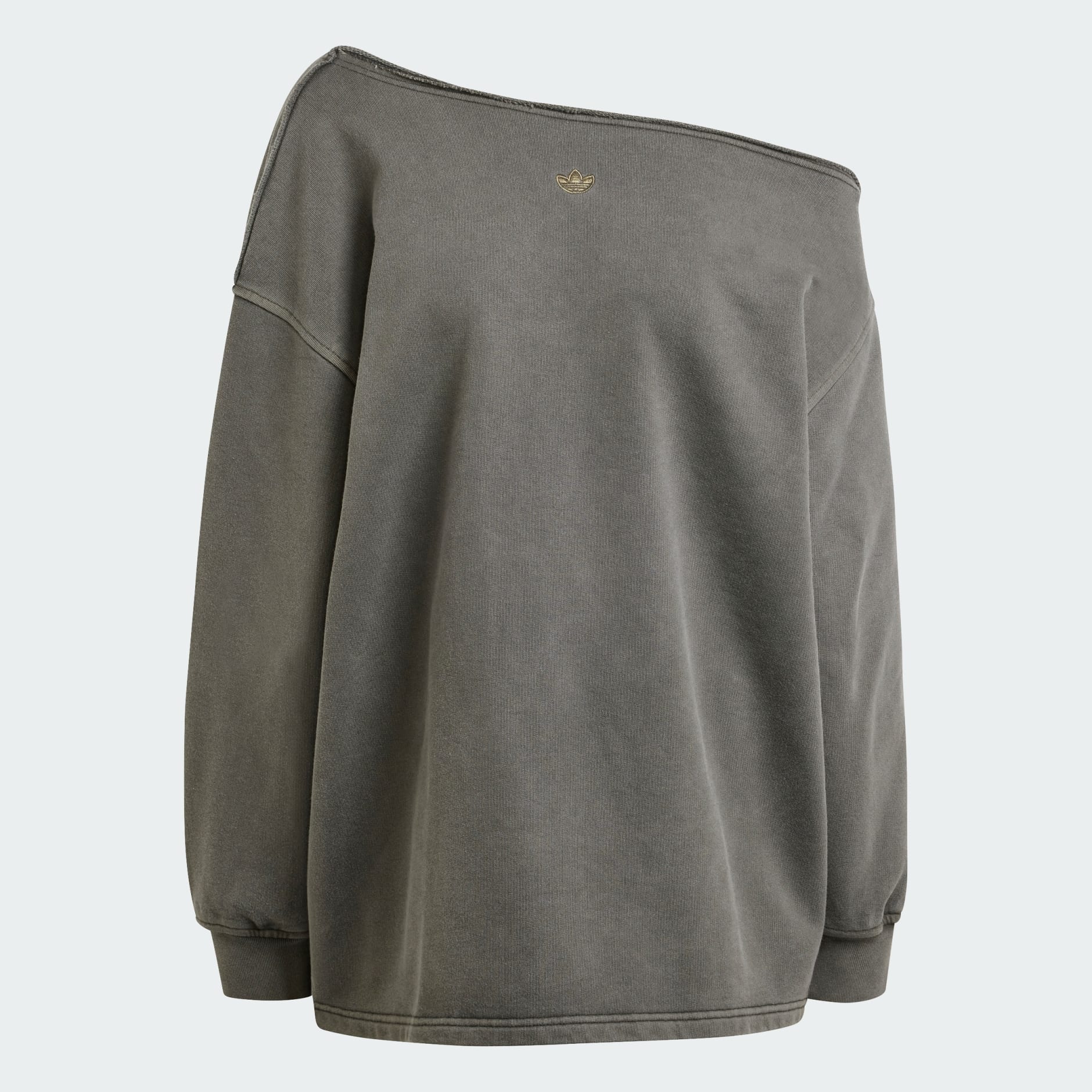 Washed Off-Shoulder Sweatshirt