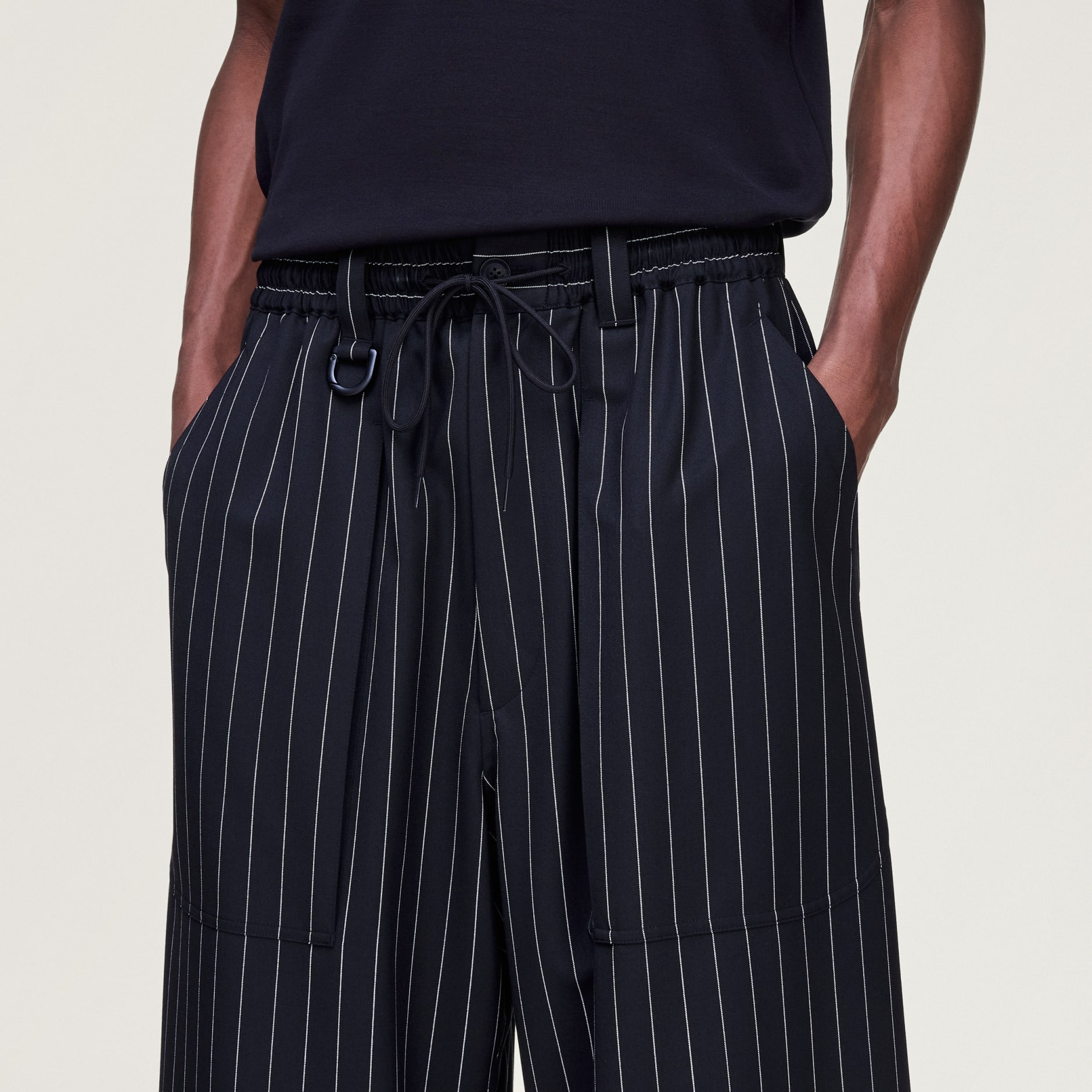 VUNENE HLAČE &Scaron;IROKIH NOGAVICA Y-3 PINSTRIPE REFINED