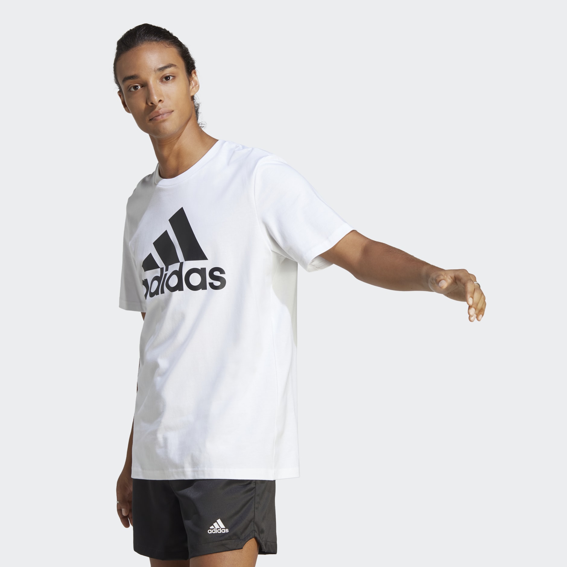 Men's Clothing - Essentials Single Jersey Big Logo Tee - White | adidas ...