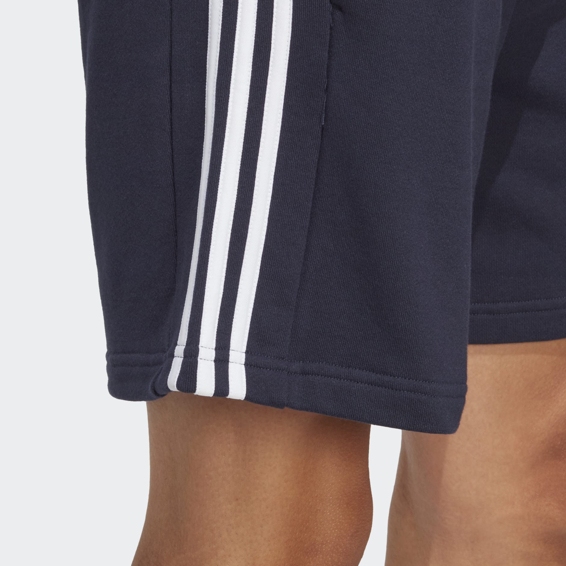 adidas Essentials French Terry 3-Stripes Shorts - Blue | Men's Training |  adidas US