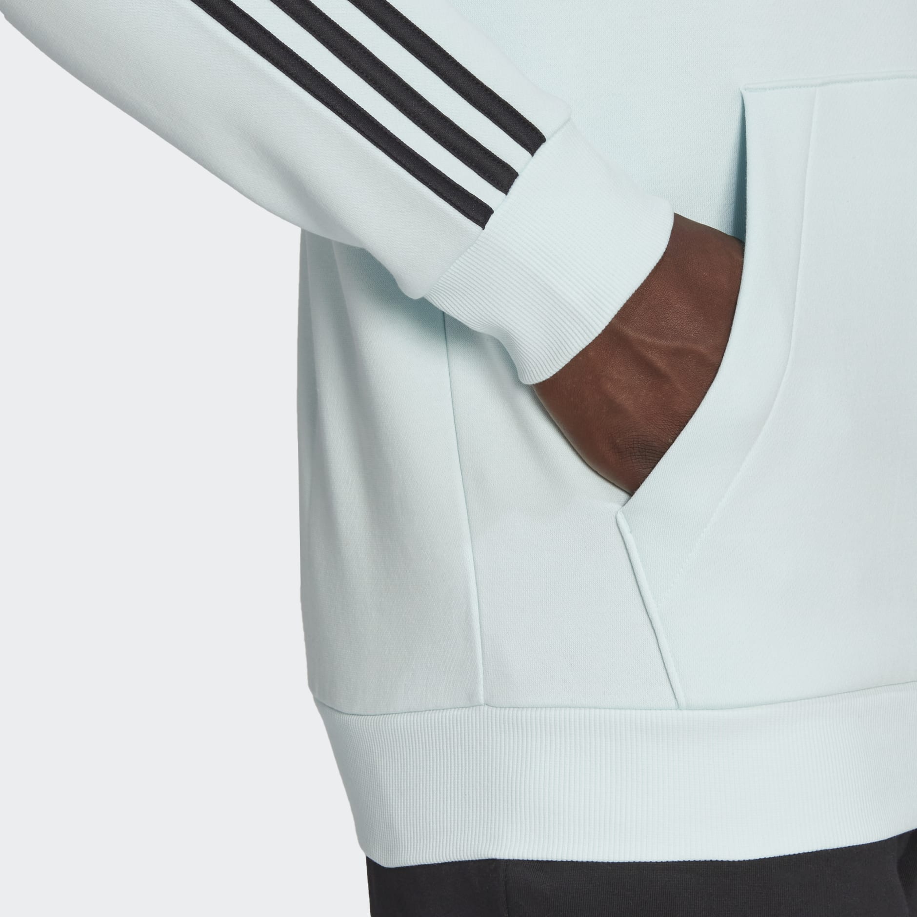 Essentials Fleece 3-Stripes Logo Hoodie