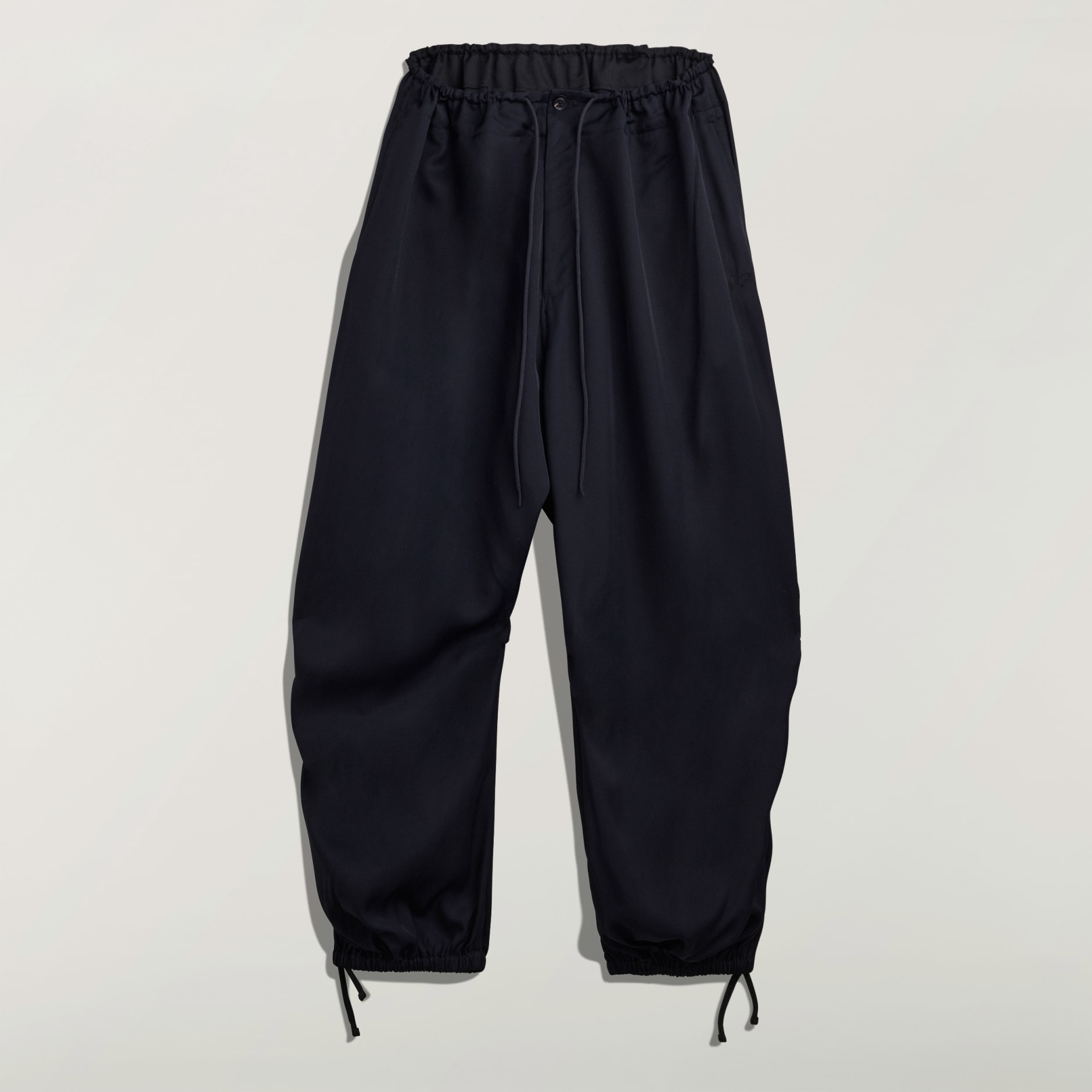 Pantaloni largi Y-3 din twill, cu țesătură diagonală