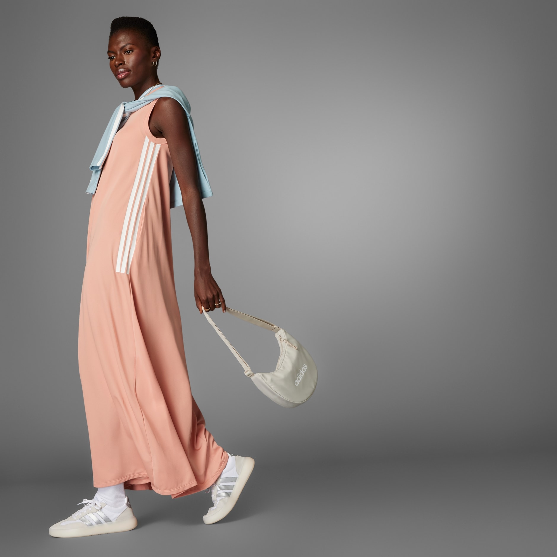 Tiro Cut 3-Stripes Soft Mesh Long Dress