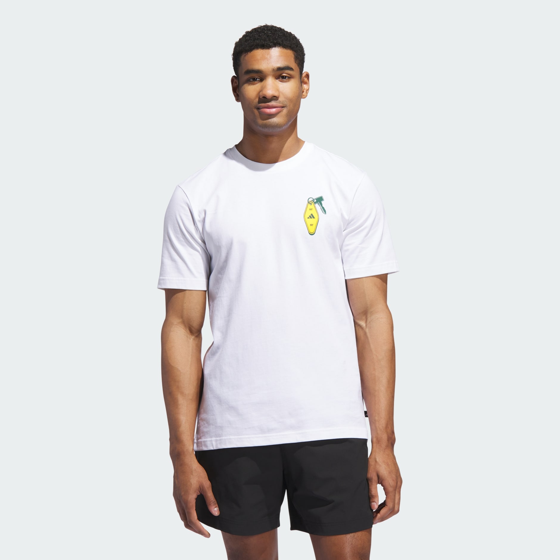 Clothing - Chip In Nyc Graphic Tee - White | adidas Oman