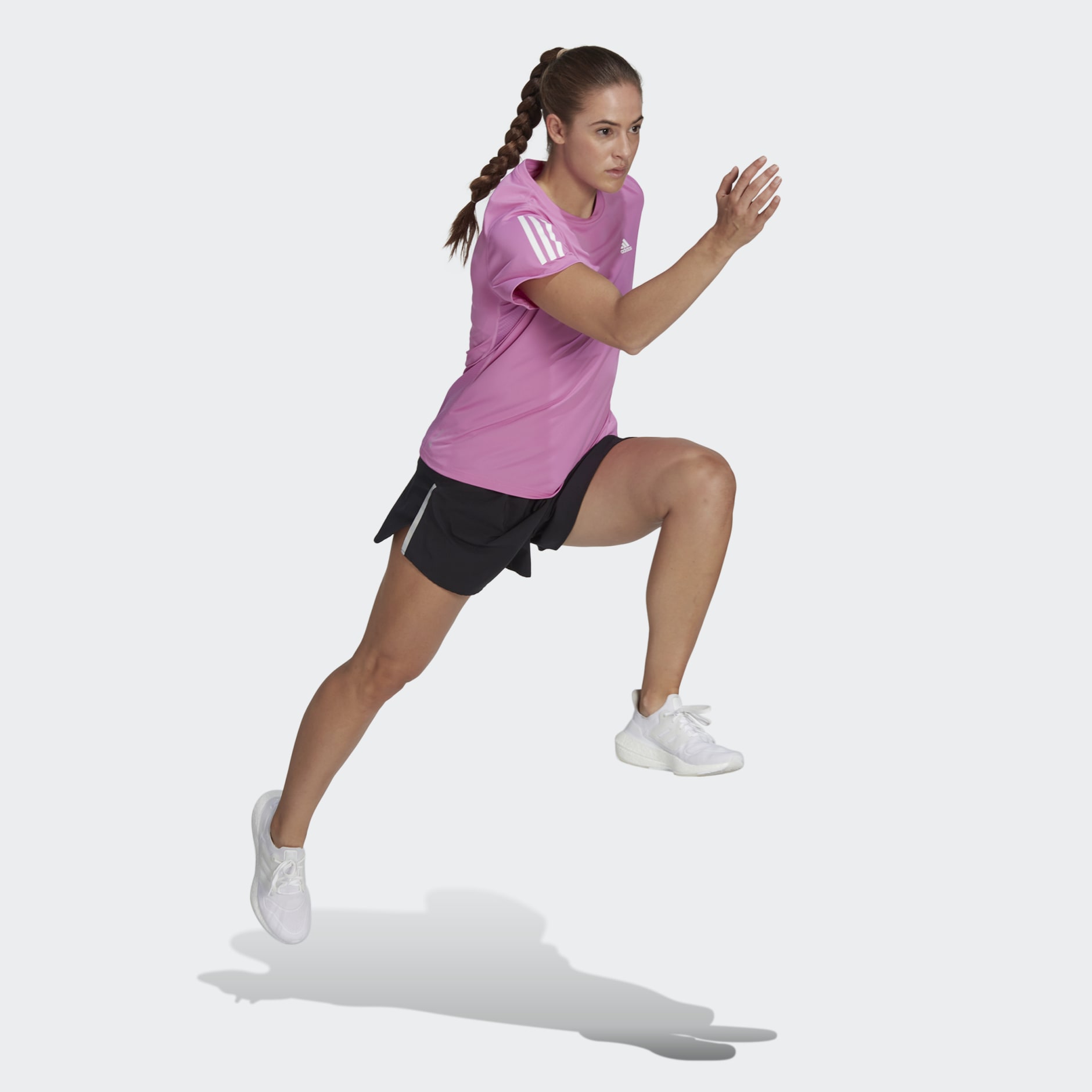 Women's Clothing - Own the Run Tee - Purple | adidas Saudi Arabia