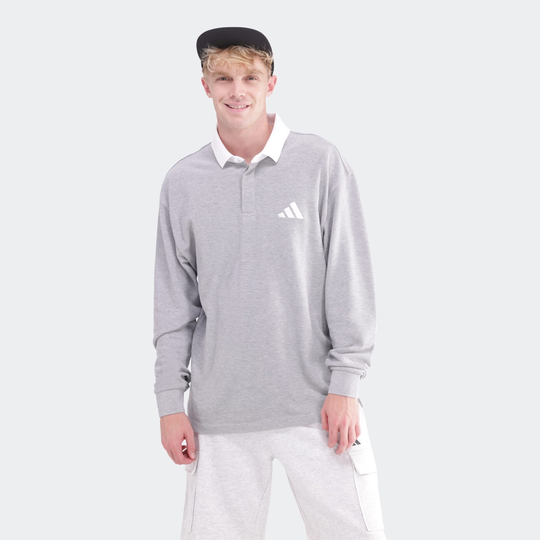 Mens Small Logo Rugby Polo Shirt