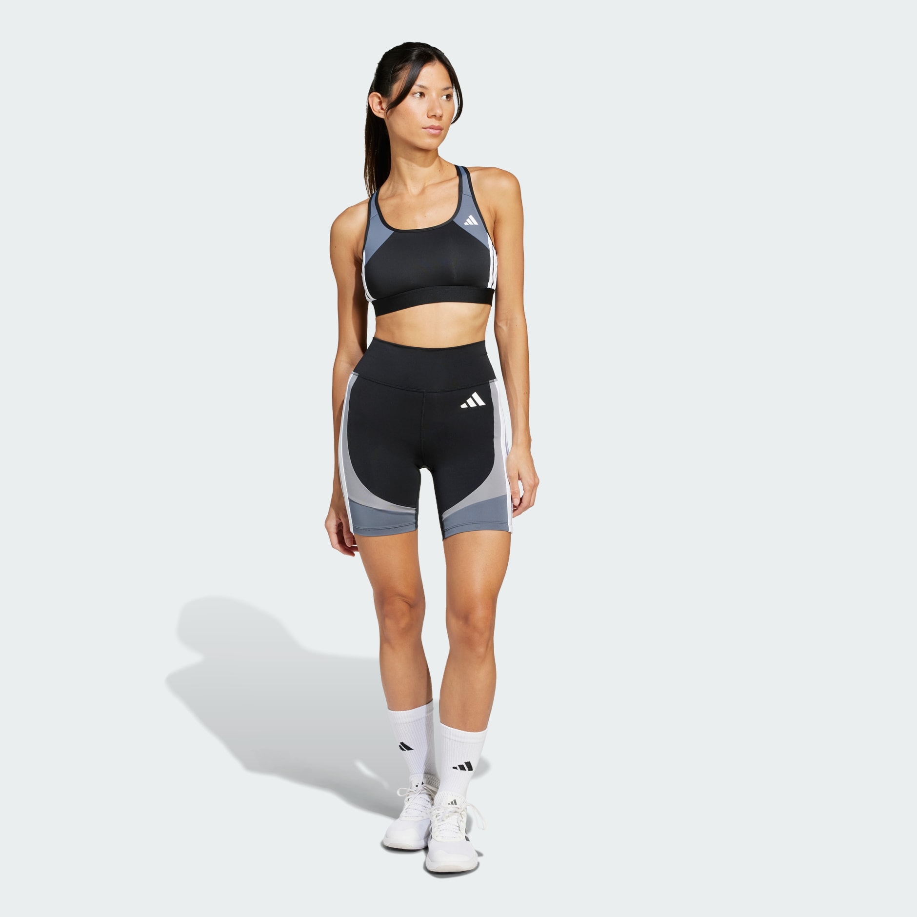 Powerreact Train Medium Support 3-Stripes Bra