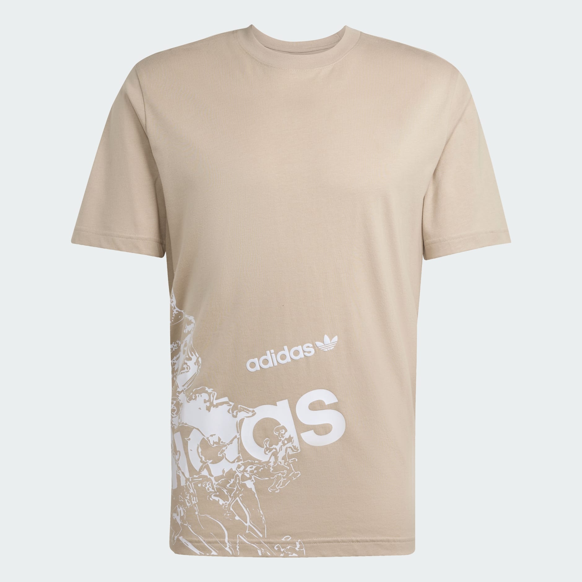 Clothing - Trefoil Series Loose Tee - Beige | adidas Qatar